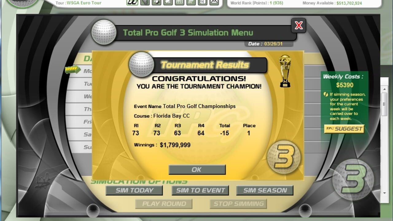 Screenshot for Total Pro Golf 3