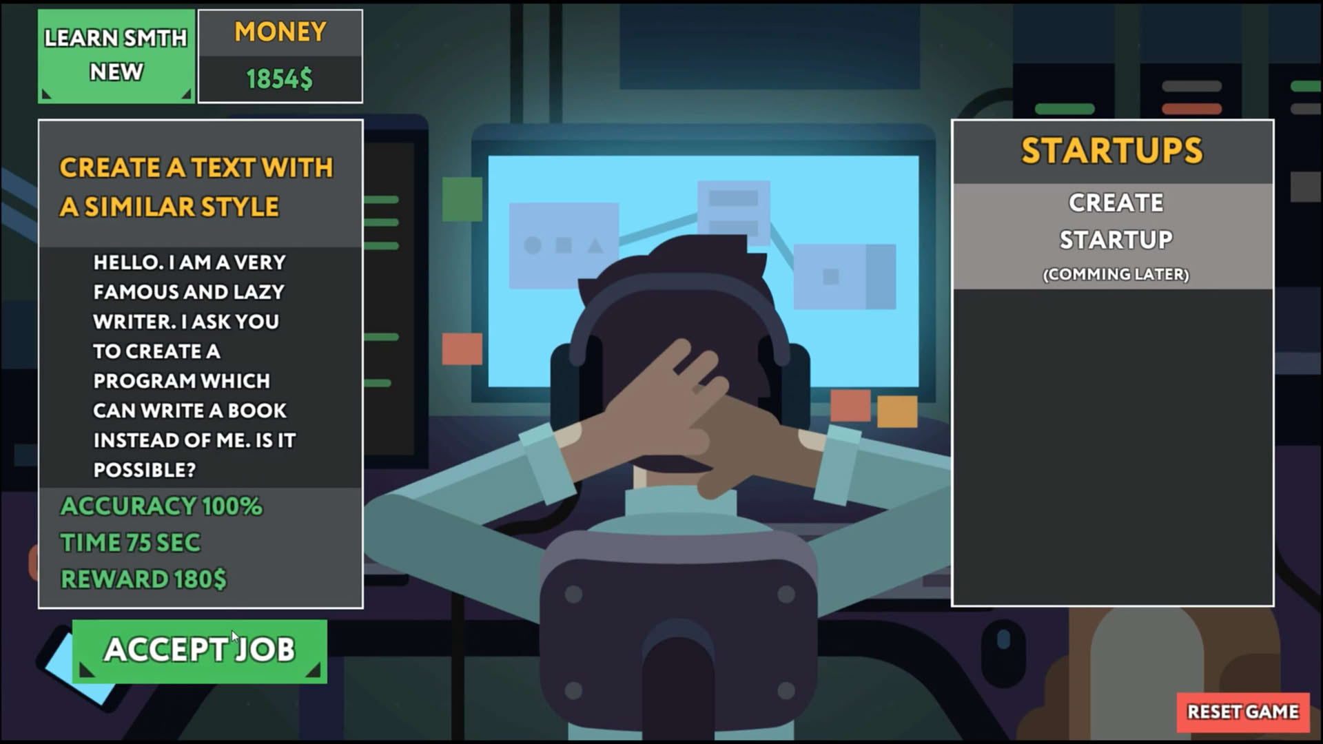 Screenshot for while True: learn()