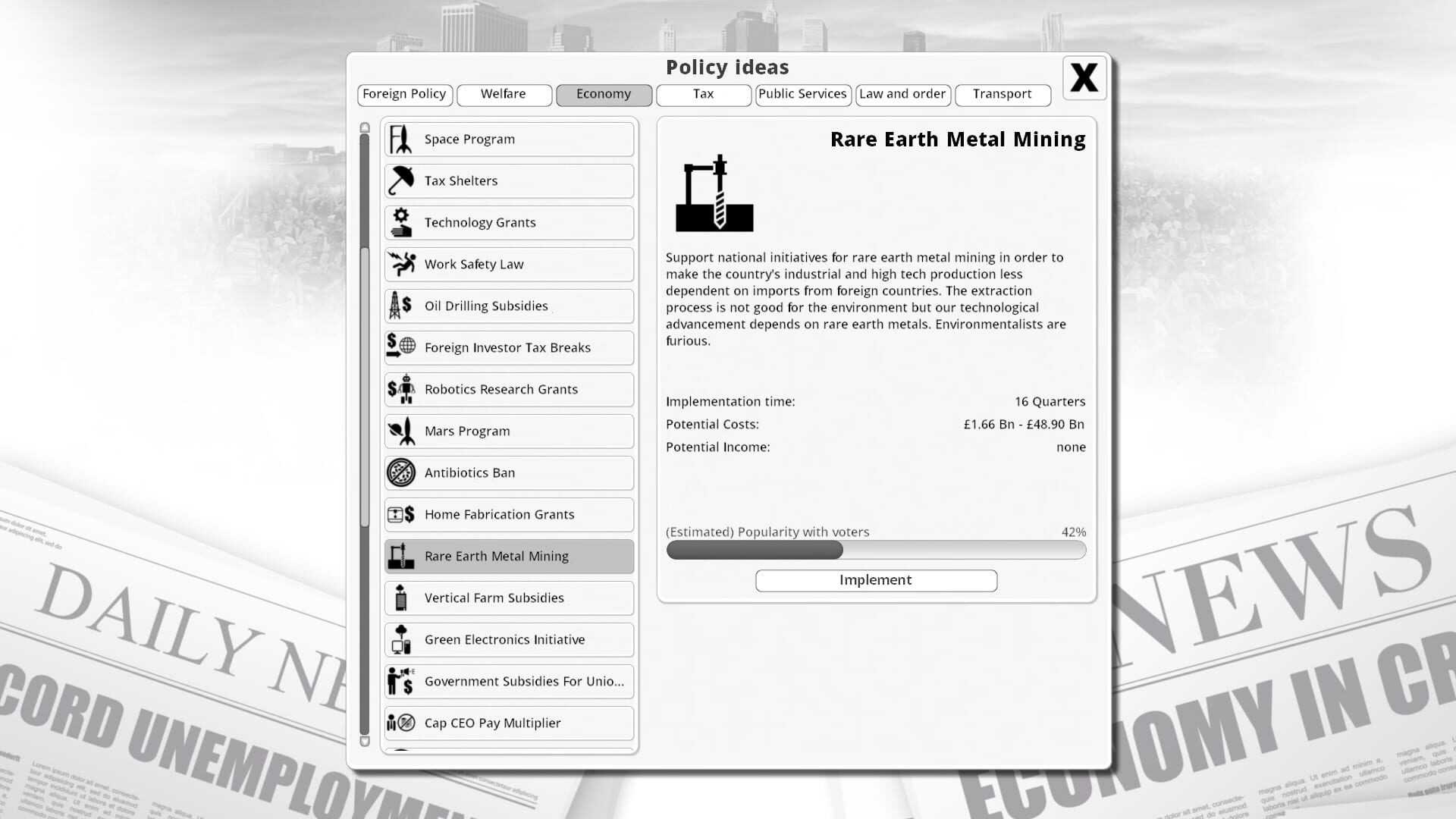 Screenshot for Democracy 3: Clones and Drones