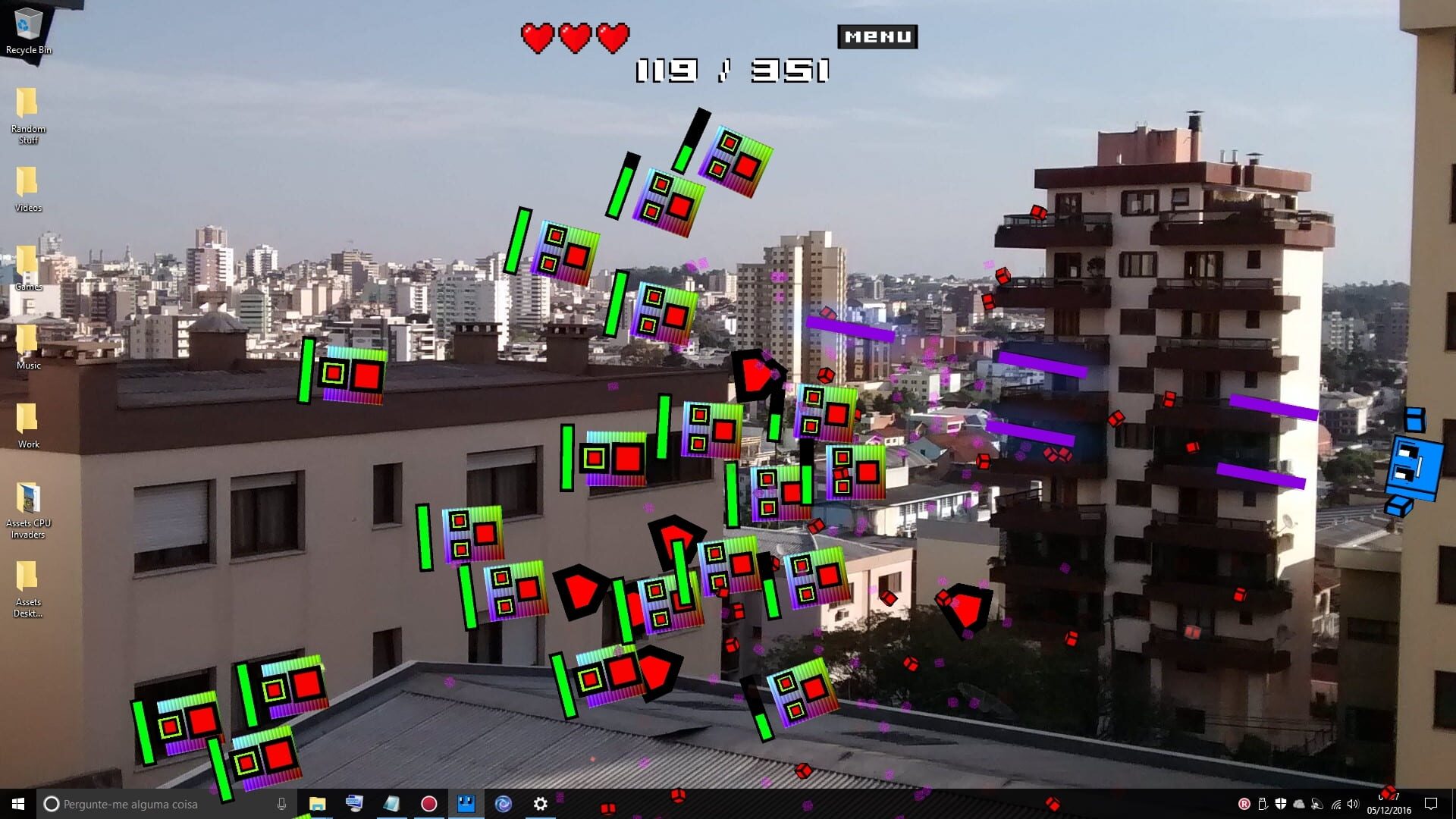 Screenshot for CPU Invaders
