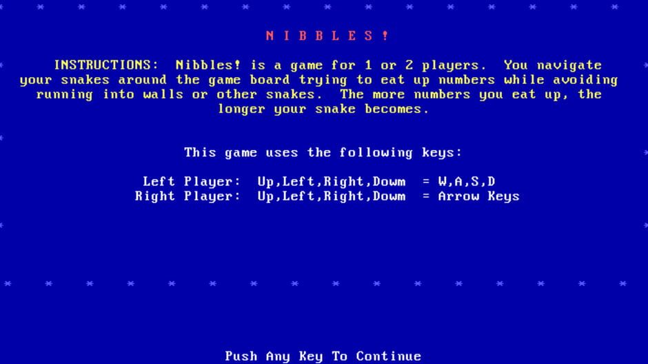 Screenshot for Nibbles