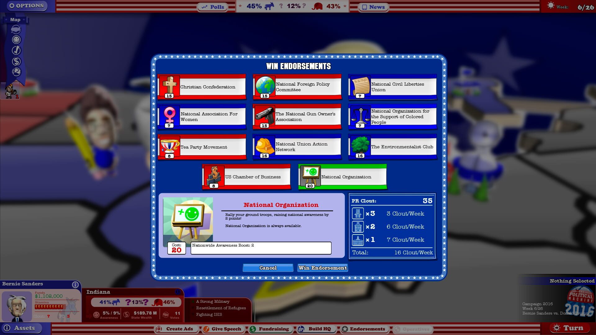 Screenshot for The Political Machine 2016