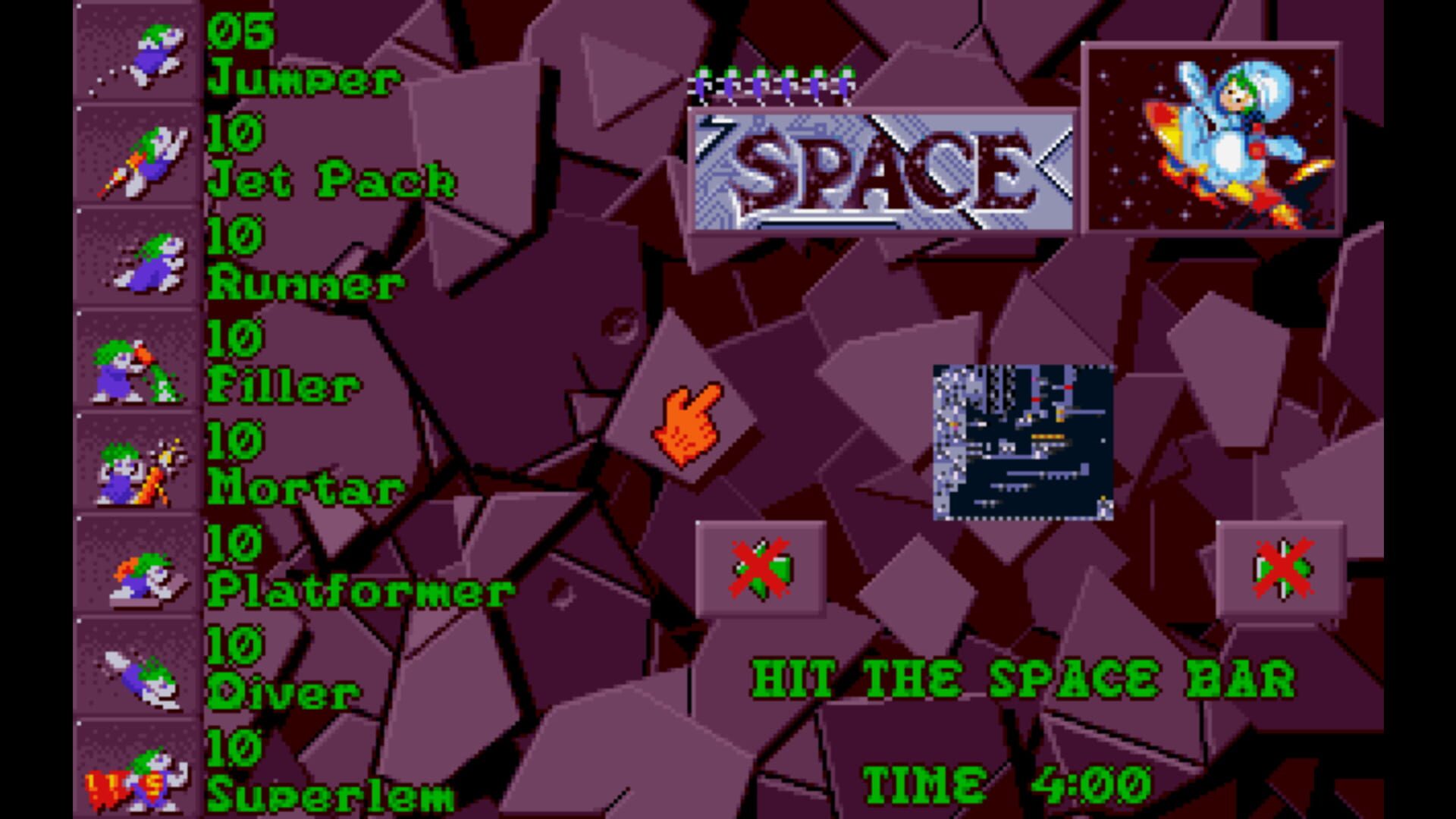 Screenshot for Lemmings 2: The Tribes