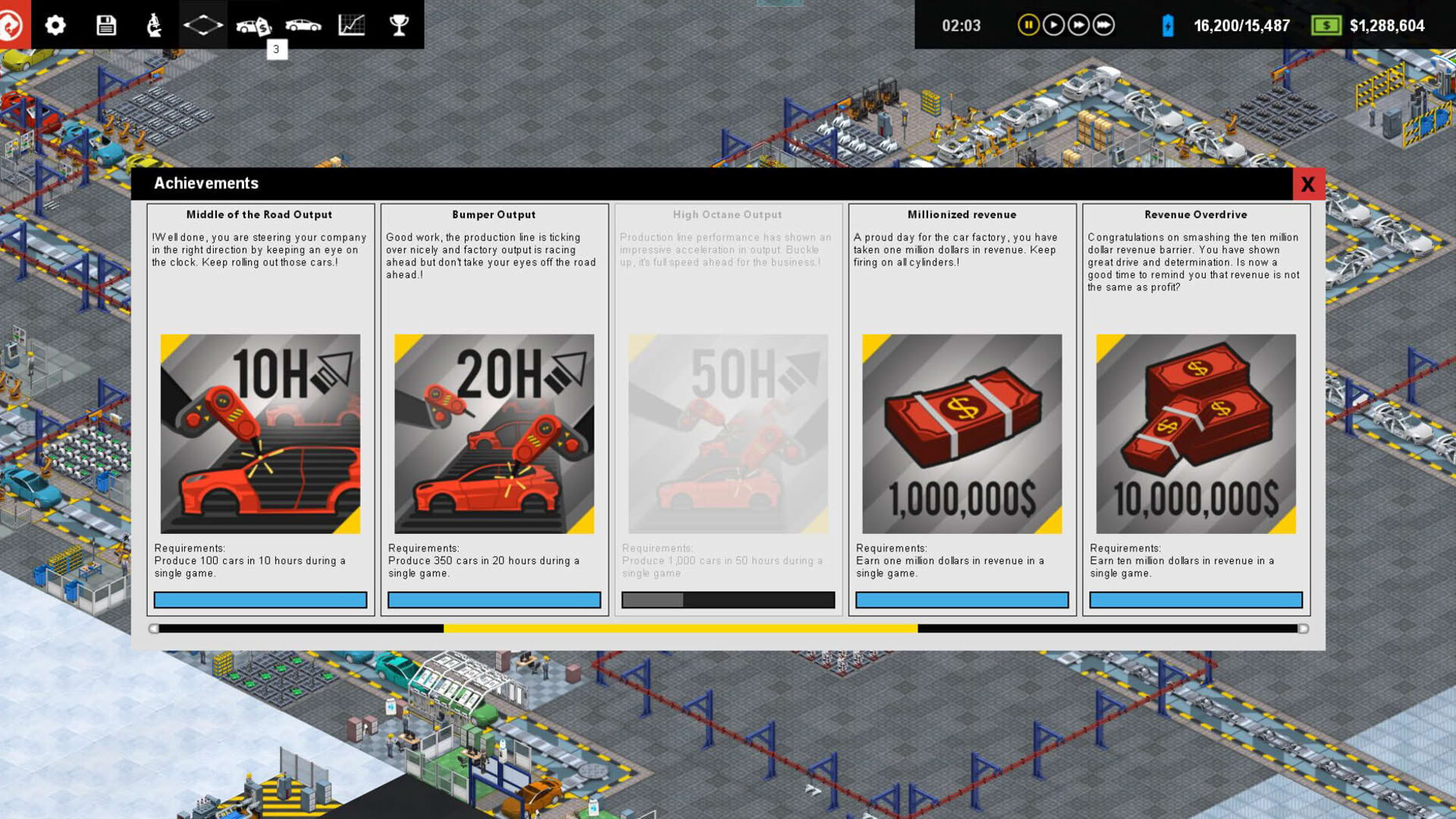 Screenshot for Production Line