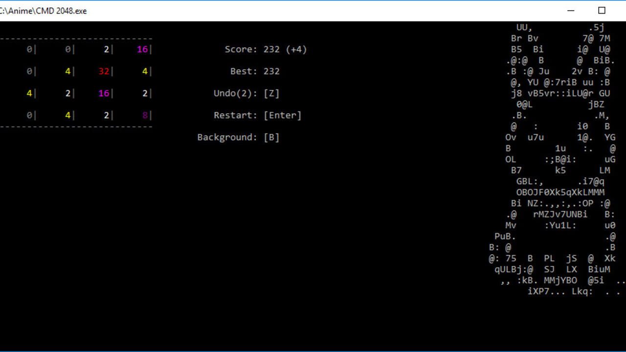 Screenshot for CMD 2048