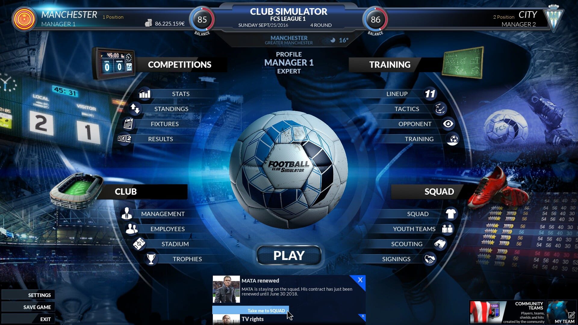 Screenshot for Football Club Simulator - FCS