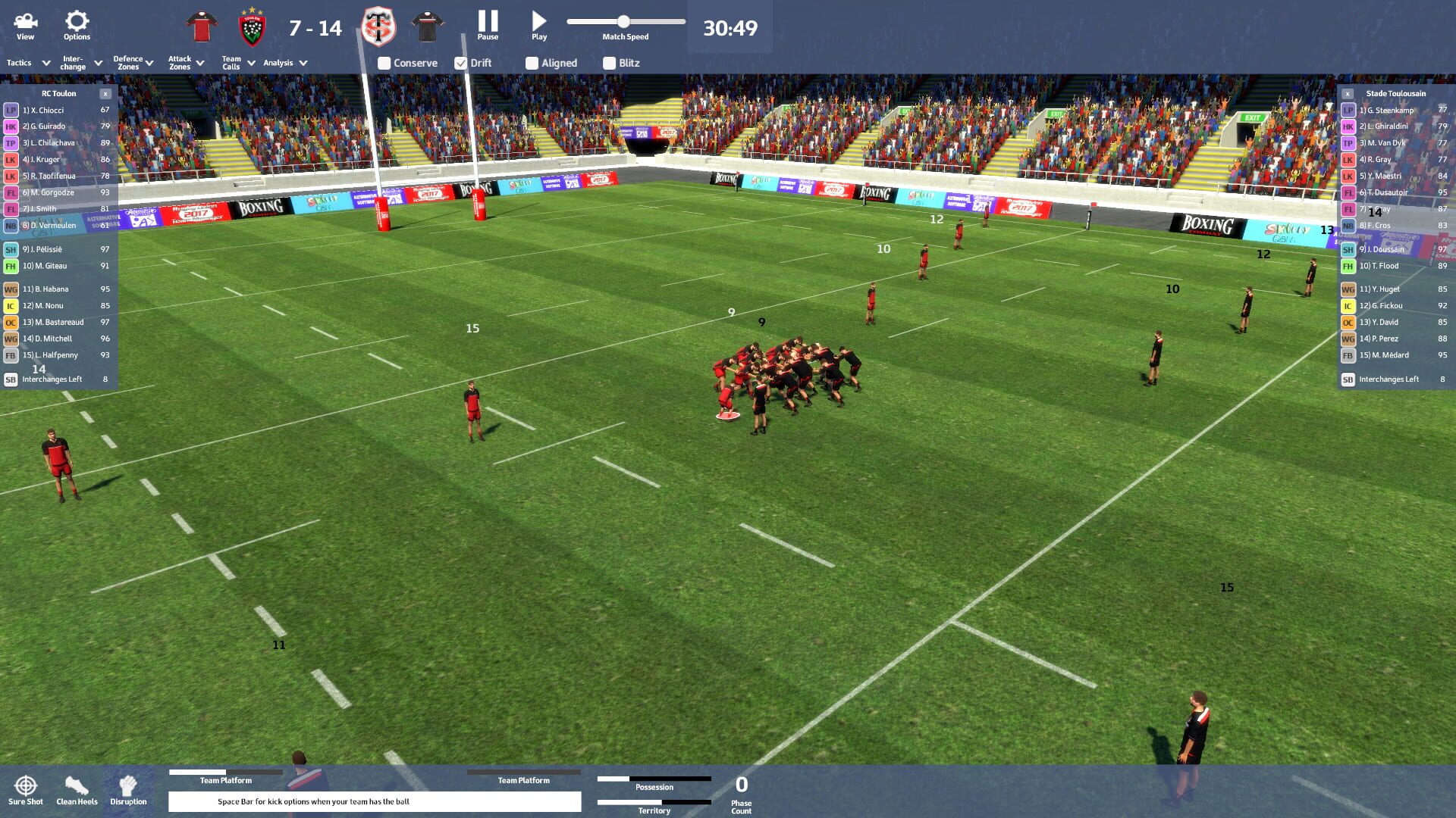 Screenshot for Rugby Union Team Manager 2017
