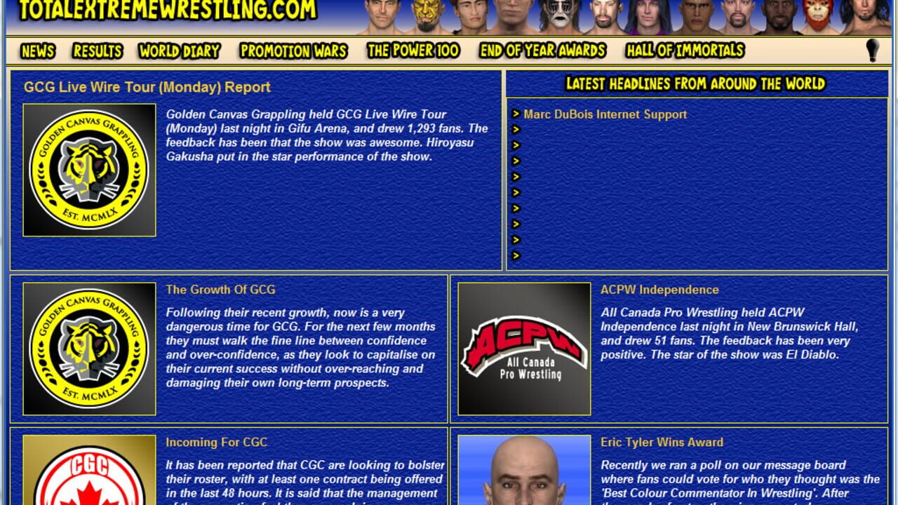 Screenshot for Total Extreme Wrestling 2010