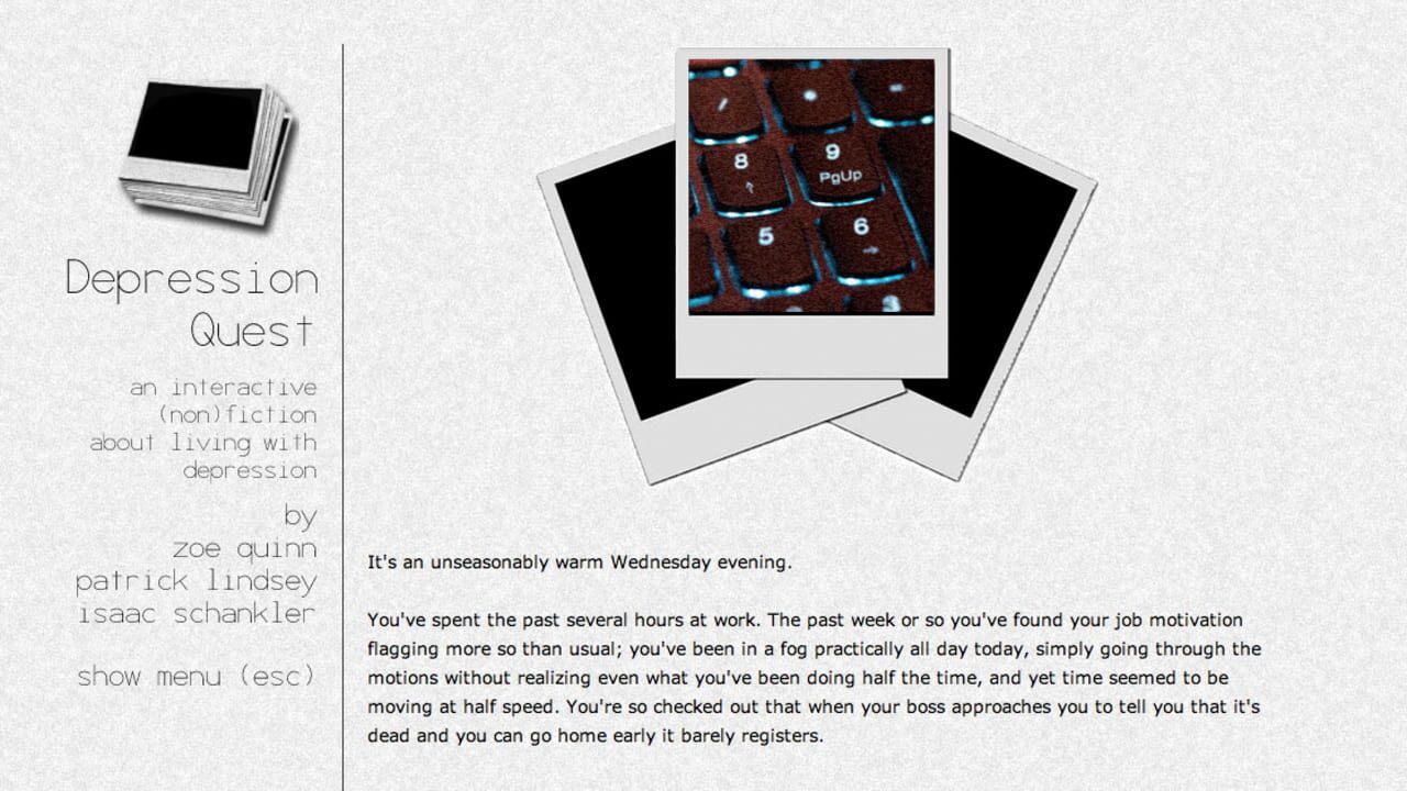 Screenshot for Depression Quest
