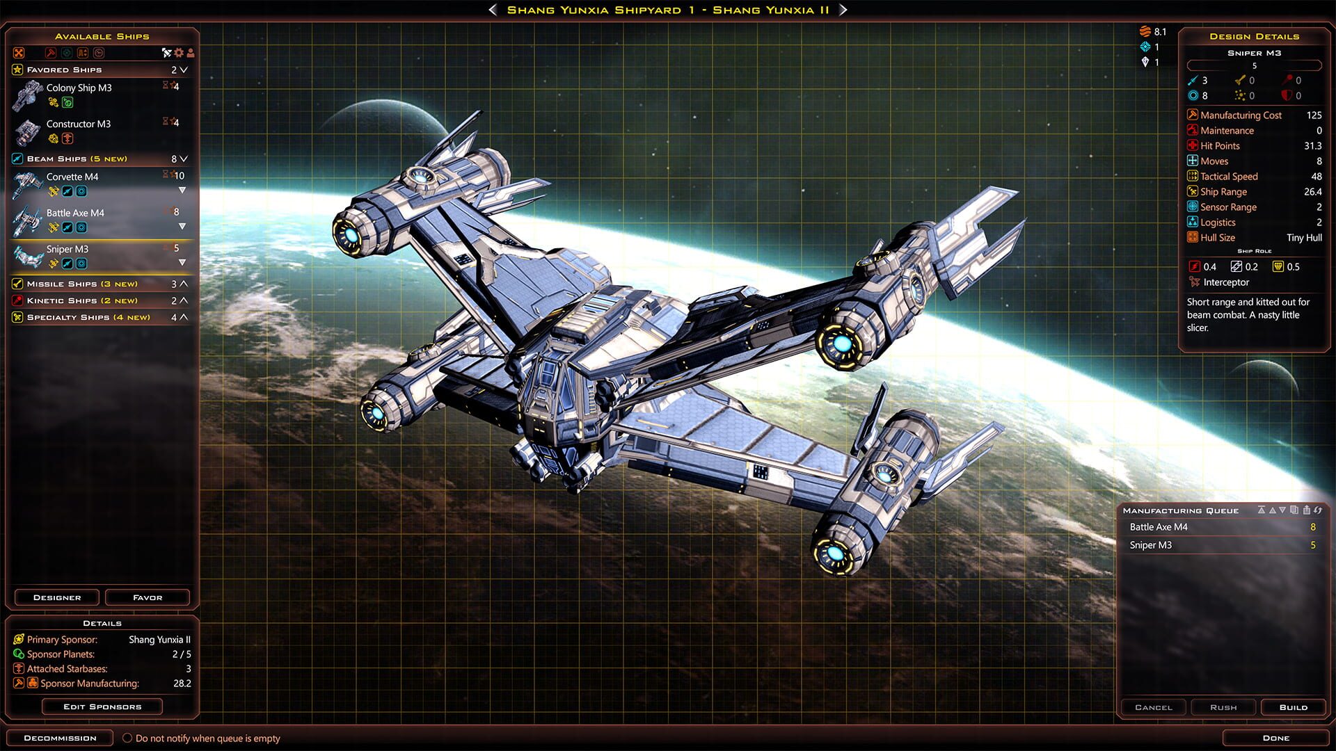 Screenshot for Galactic Civilizations III: Crusade