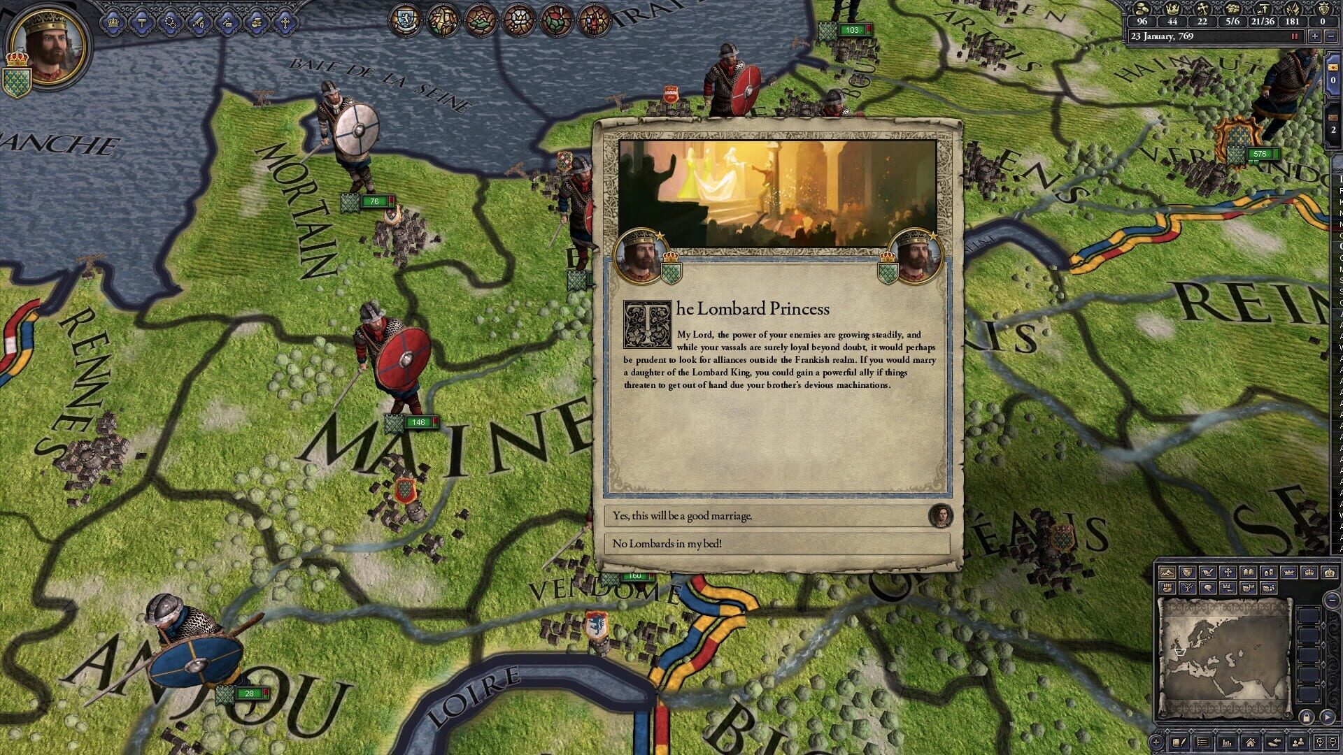 Screenshot for Crusader Kings II: Charlemagne