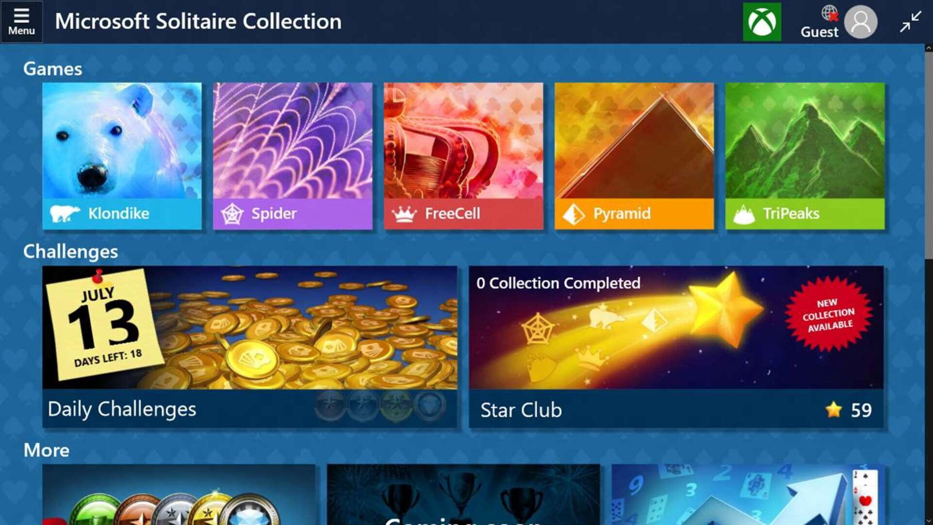 Screenshot for Microsoft Solitaire Collection