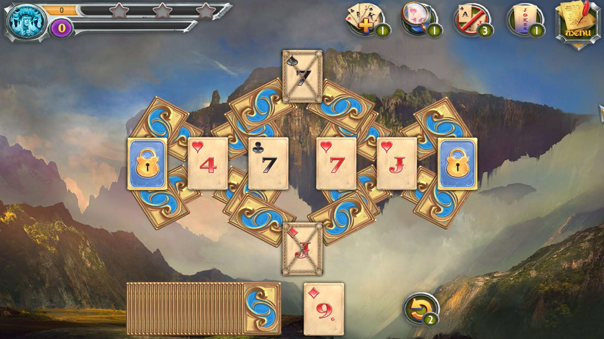 Screenshot for Mystic Journey: Tri Peaks Solitaire