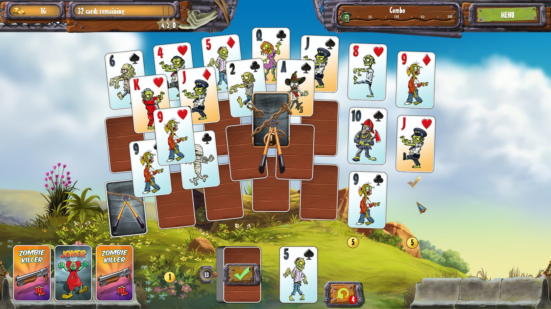 Screenshot for Zombie Solitaire 2 Chapter 2