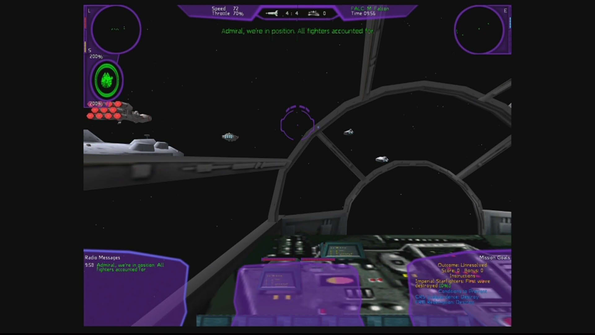 Screenshot for Star Wars: X-Wing Alliance