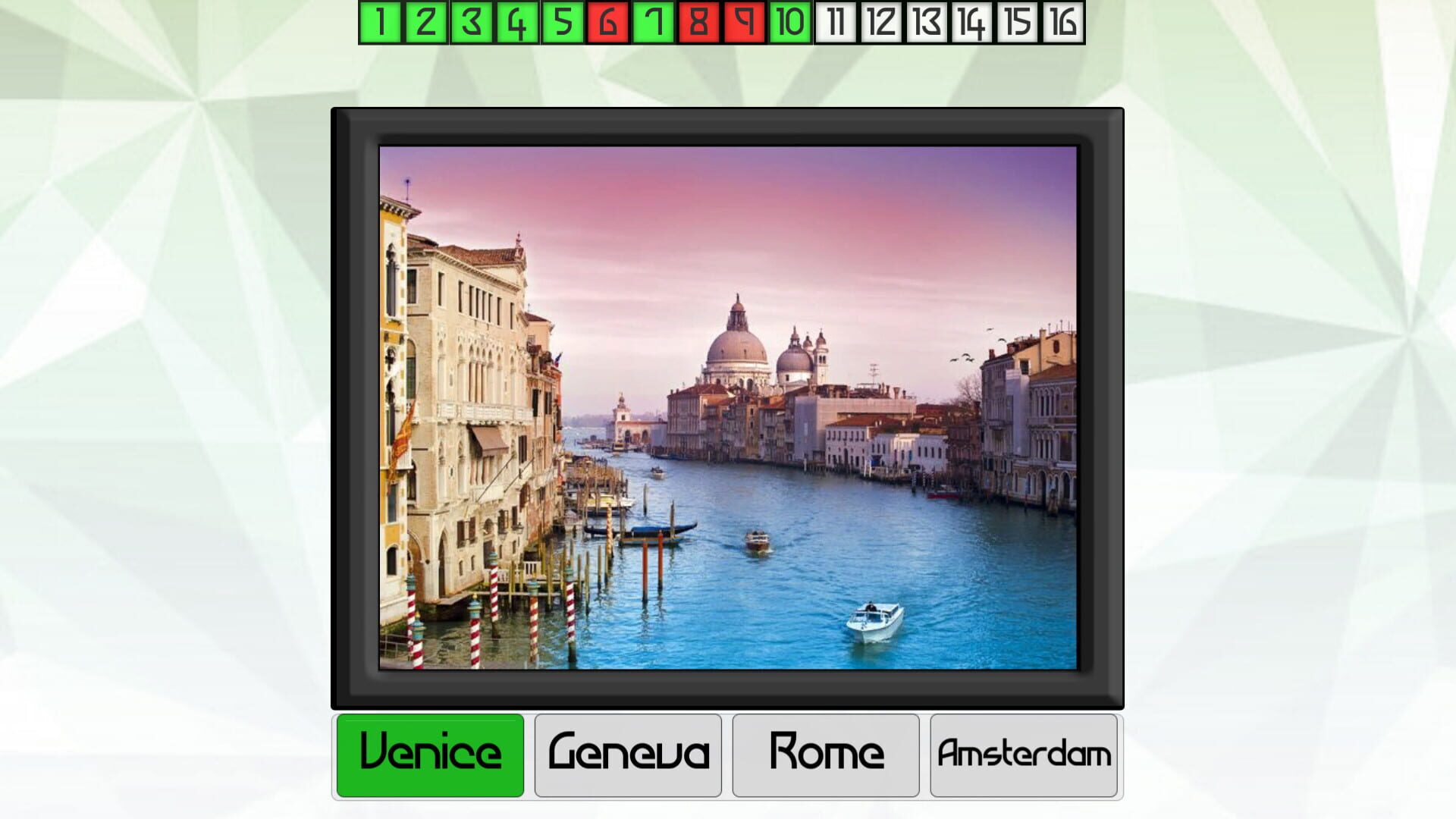 Screenshot for Test your knowledge: Cities