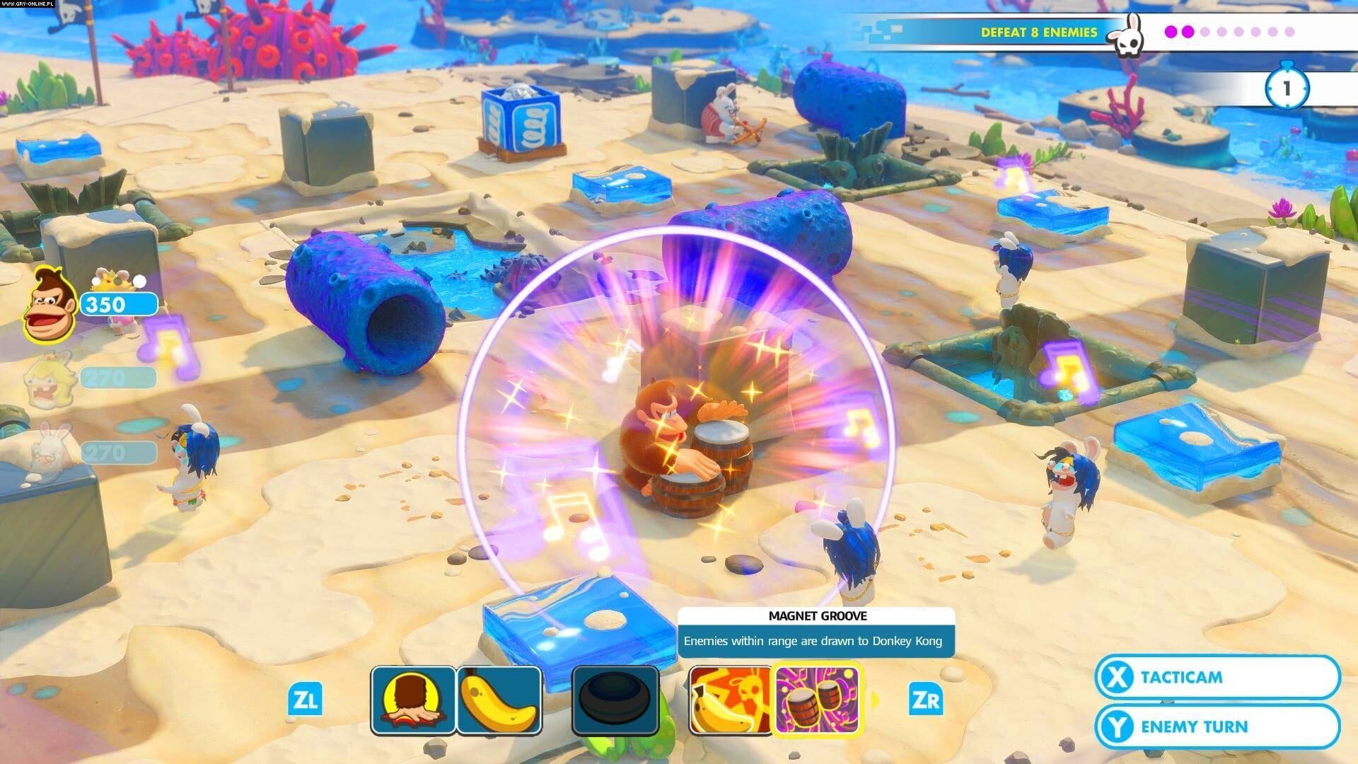Screenshot for Mario + Rabbids Kingdom Battle: Donkey Kong Adventure