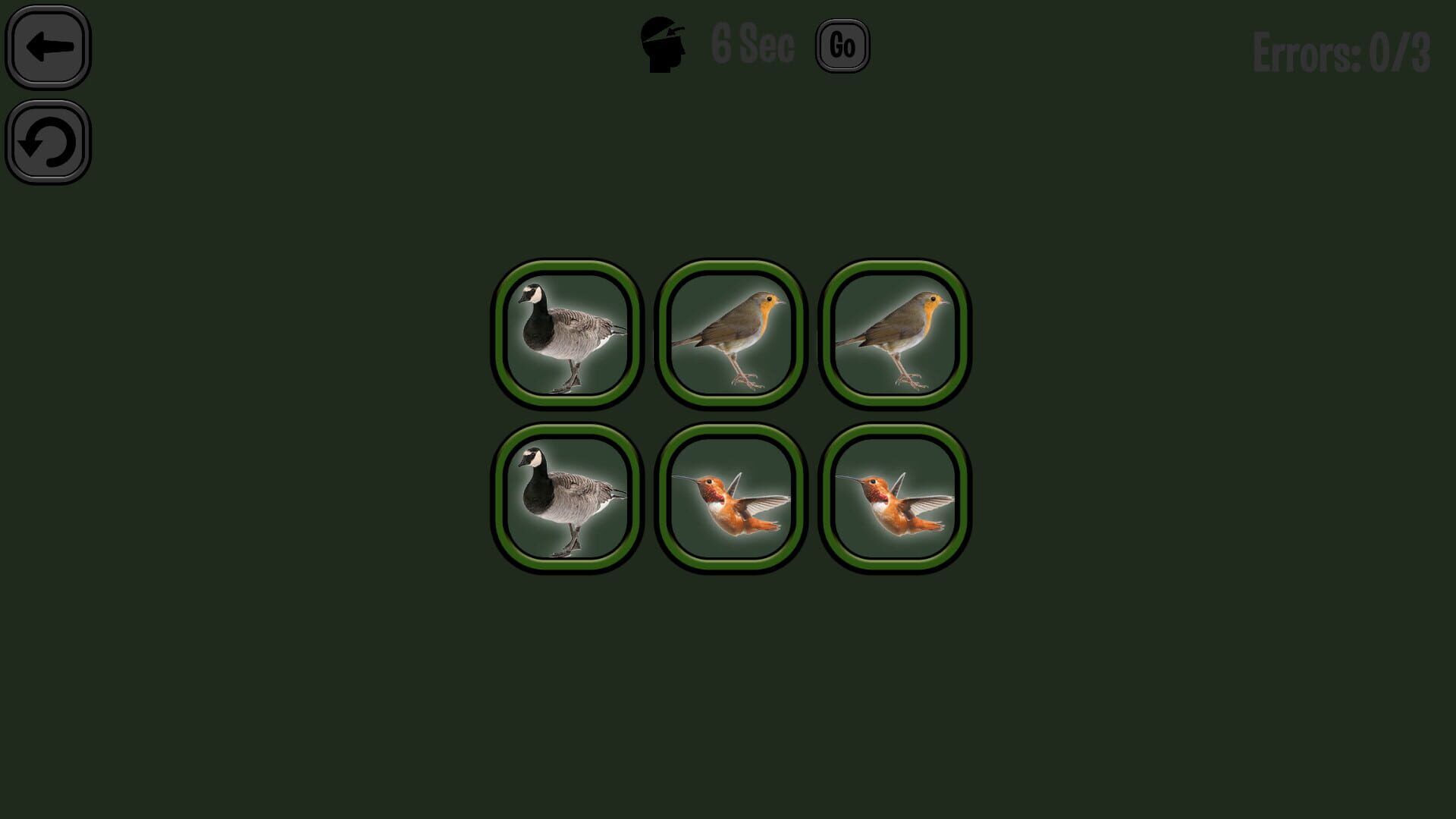 Screenshot for Animals Memory: Birds