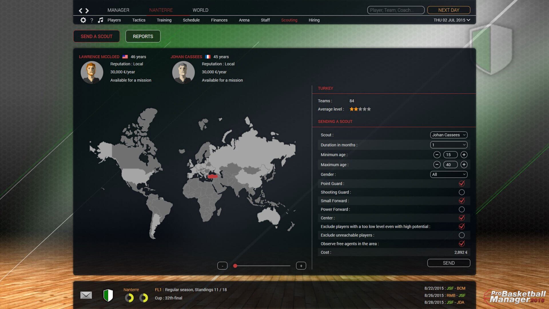 Screenshot for Pro Basketball Manager 2016