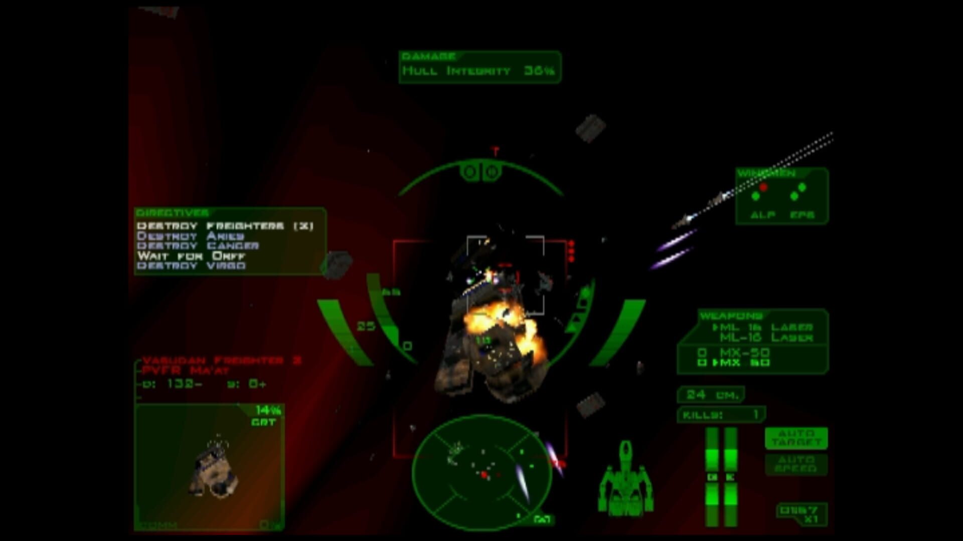 Screenshot for Descent: Freespace - The Great War