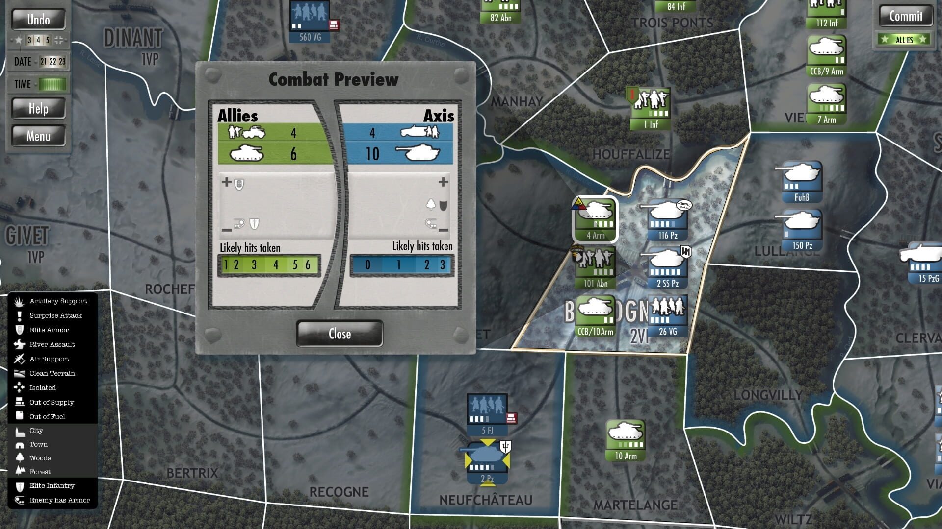 Screenshot for Battle of the Bulge