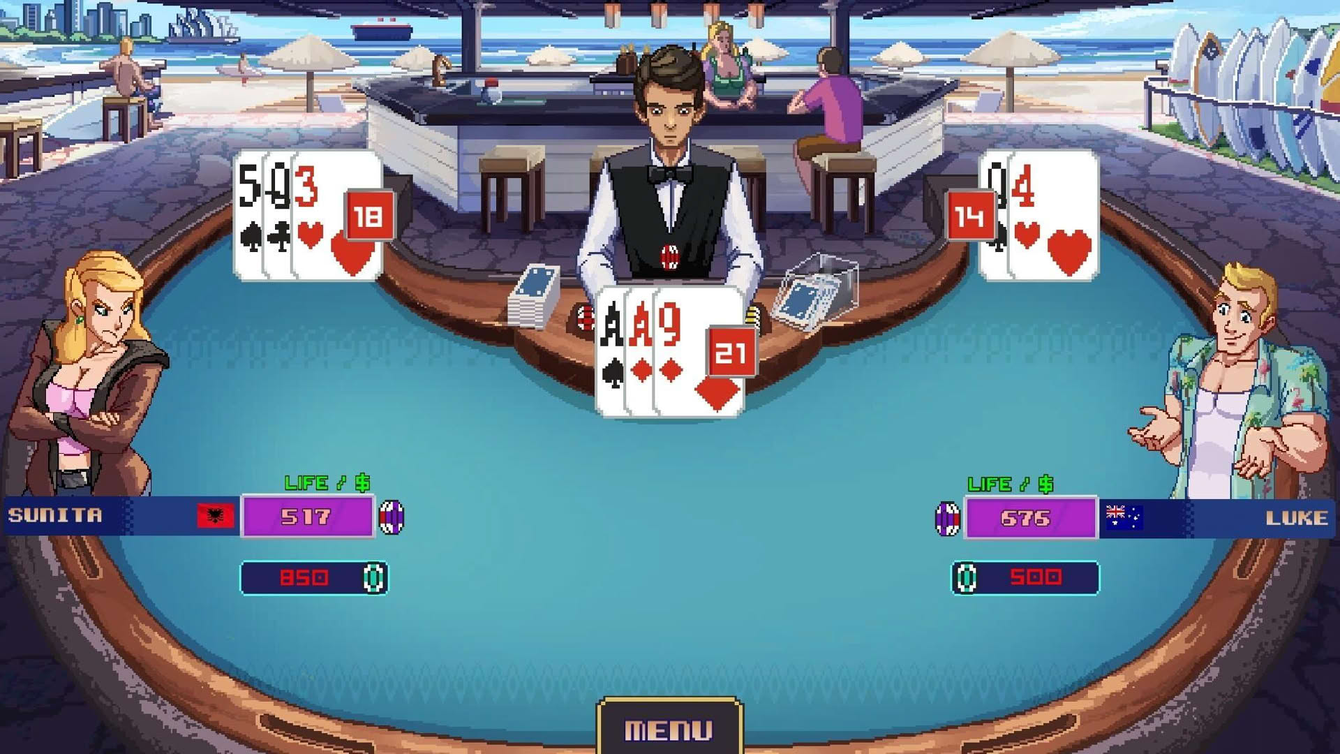 Screenshot for Super Blackjack Battle 2 Turbo Edition - The Card Warriors