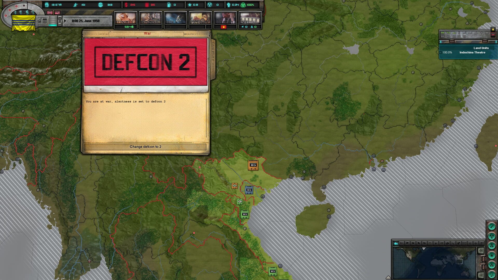 Screenshot for East vs. West: A Hearts of Iron Game