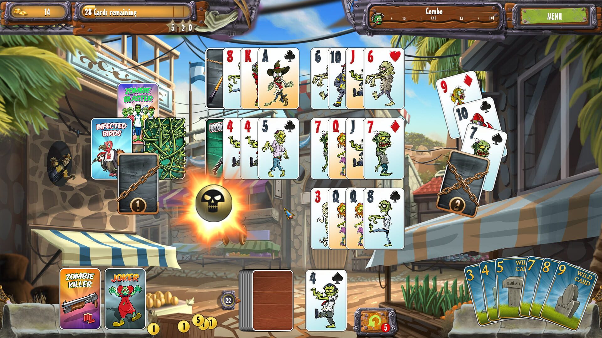 Screenshot for Zombie Solitaire 2 Chapter 3