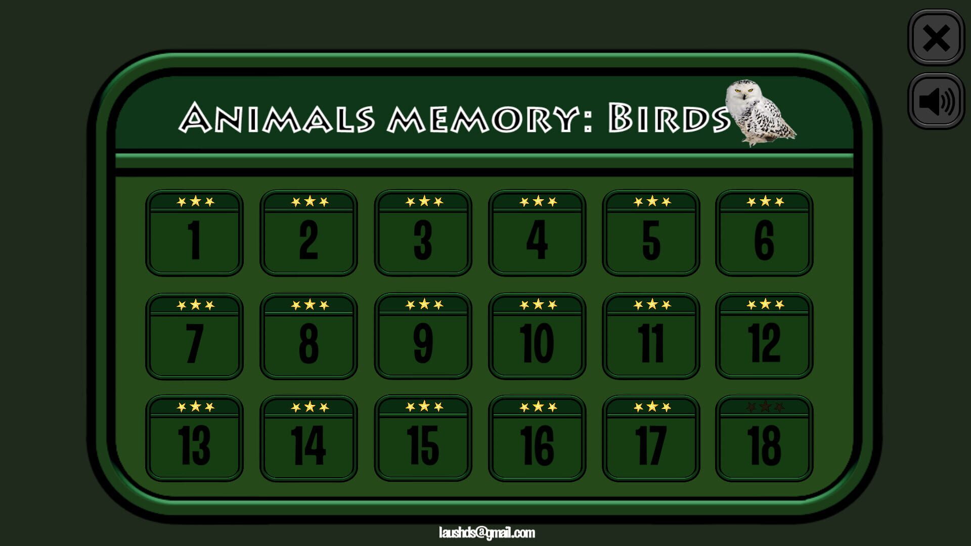 Screenshot for Animals Memory: Birds