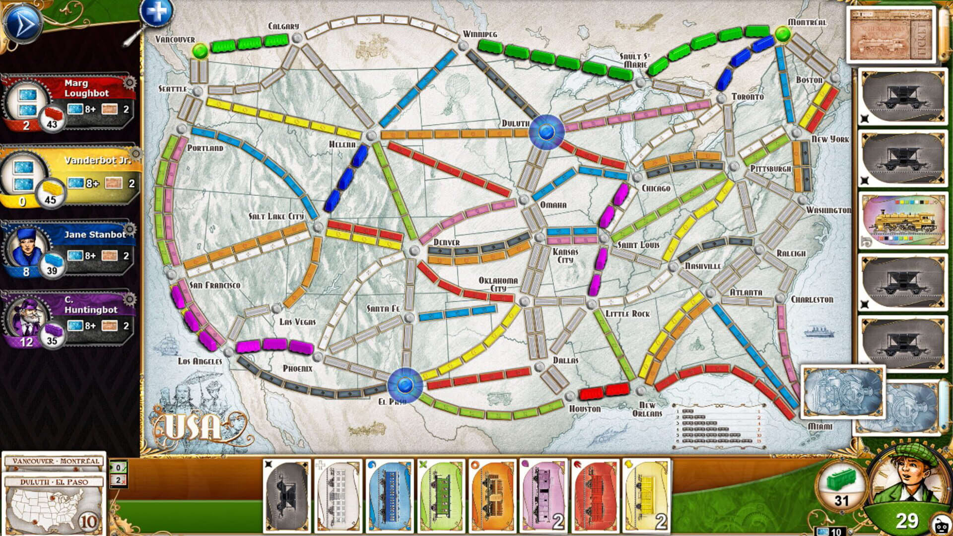 Screenshot for Ticket to Ride: Classic Edition