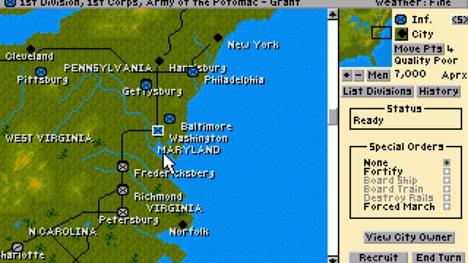 Screenshot for The Blue & the Gray
