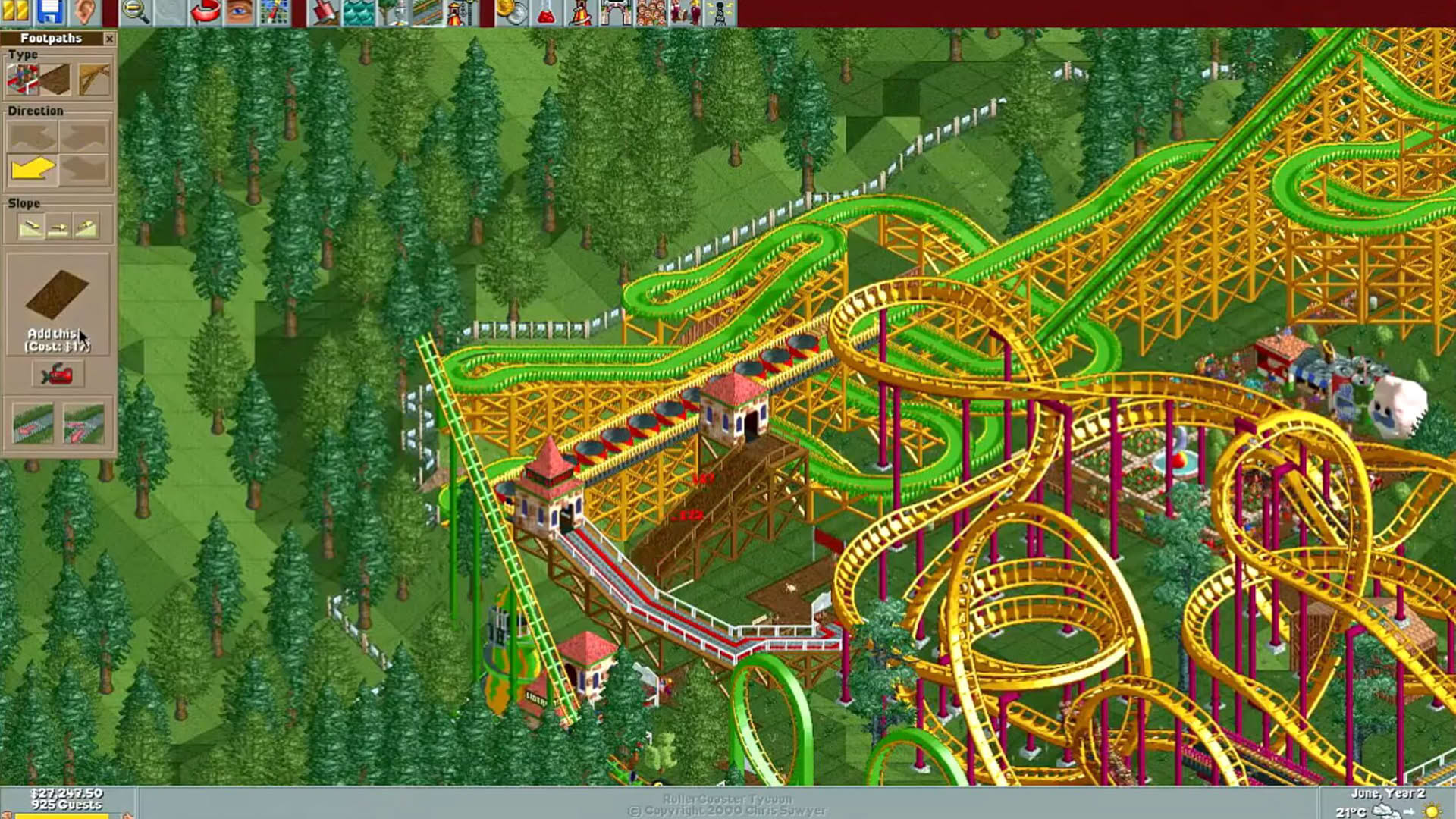 Screenshot for RollerCoaster Tycoon
