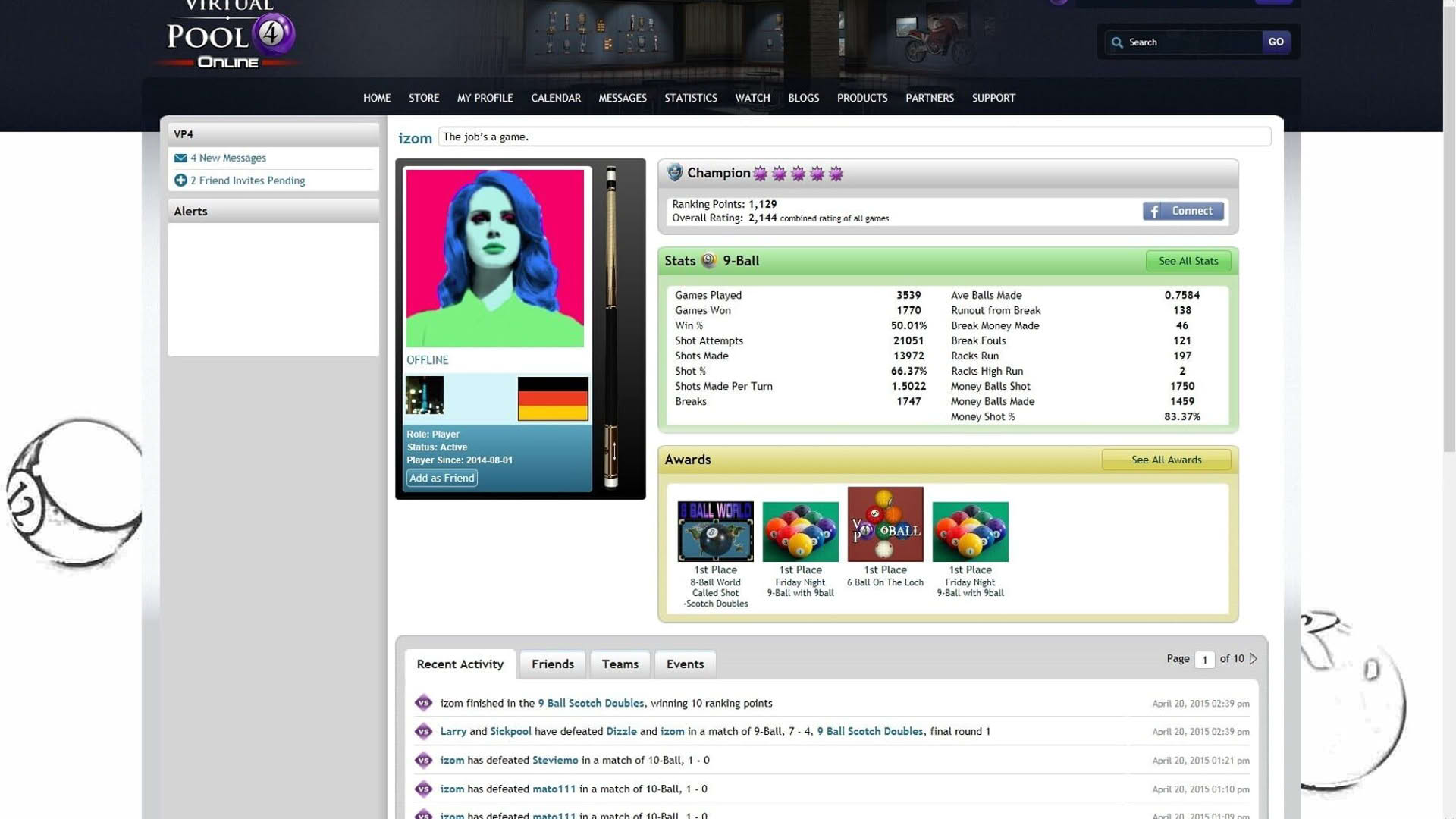 Screenshot for Virtual Pool 4 Online