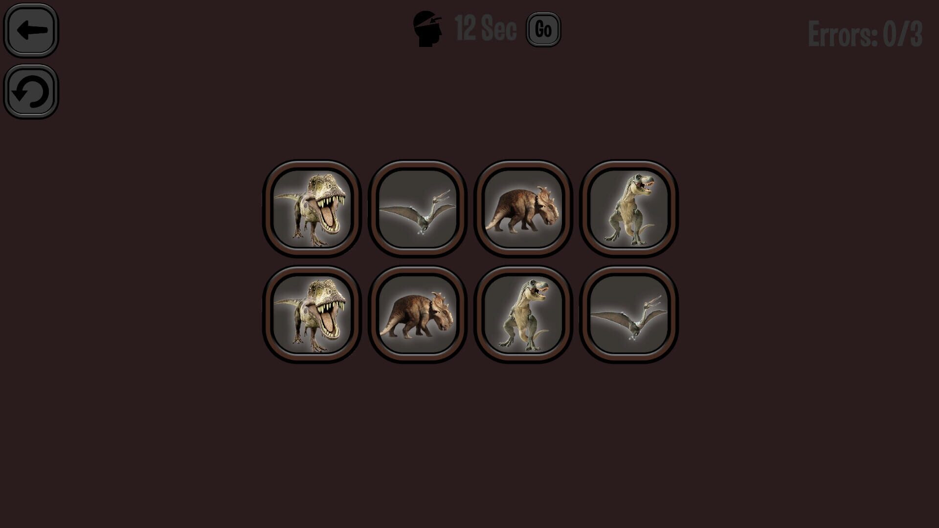 Screenshot for Animals Memory: Dinosaurs