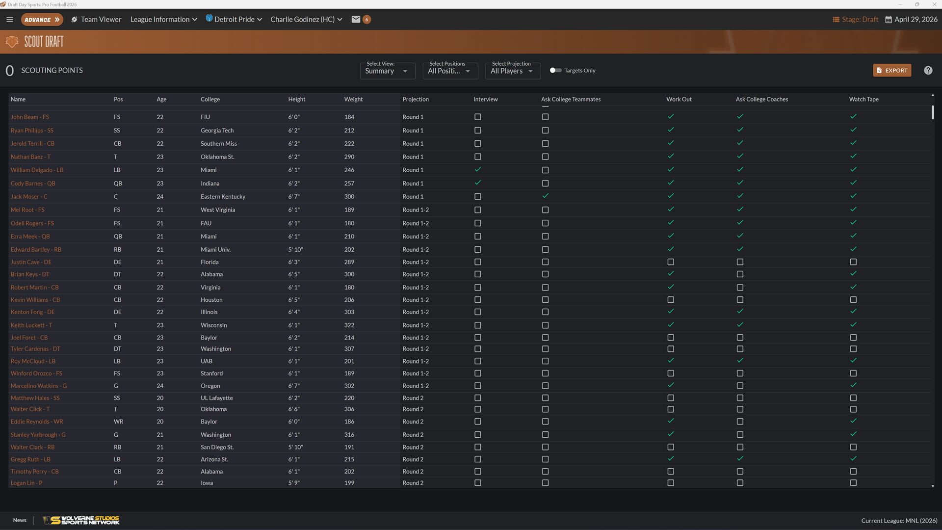 Screenshot for Draft Day Sports: Pro Football 26