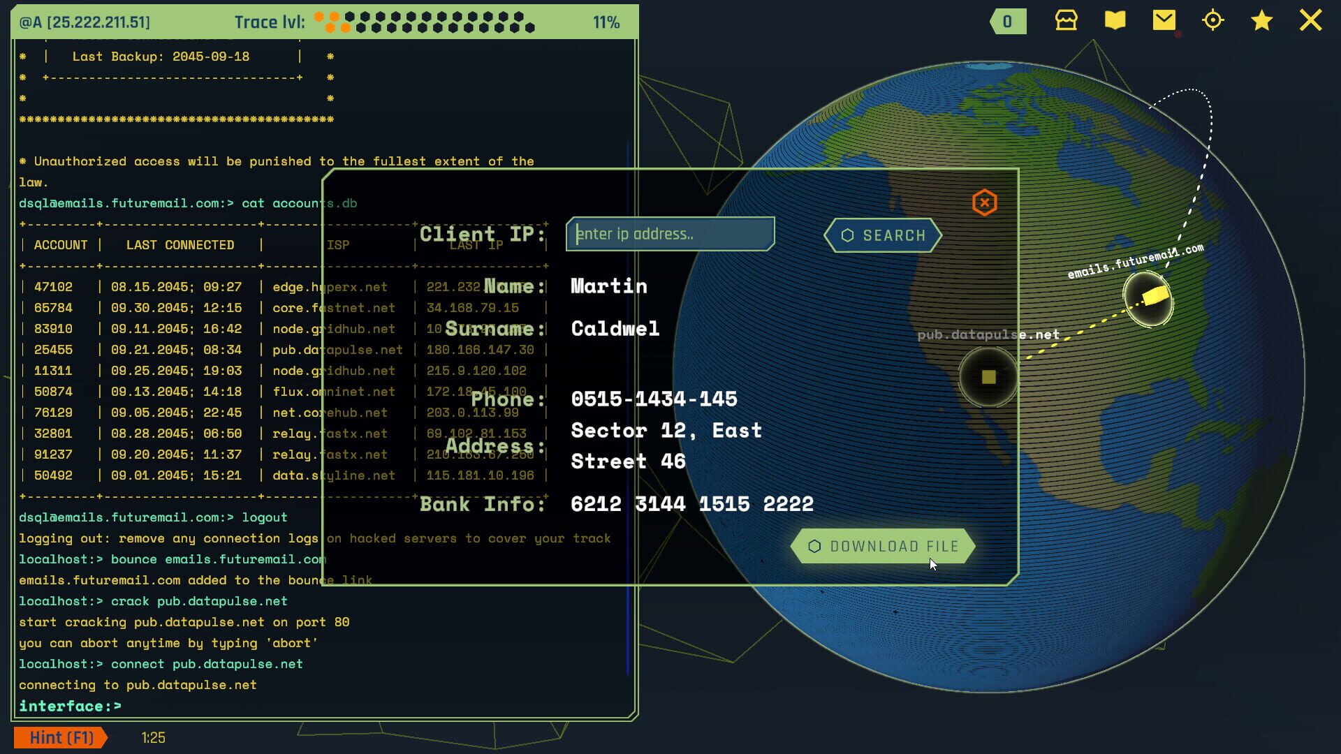 Screenshot for Void Future: Hacking Protocol