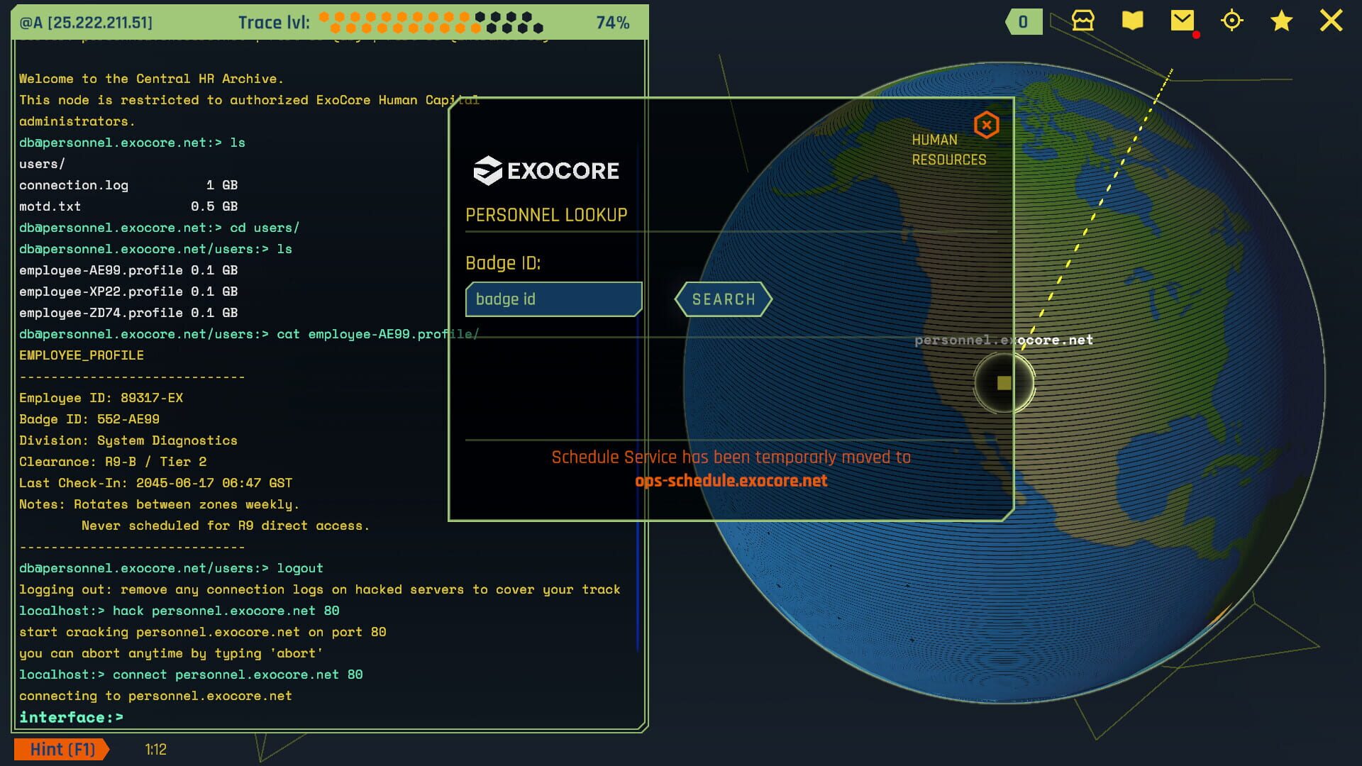 Screenshot for Void Future: Hacking Protocol