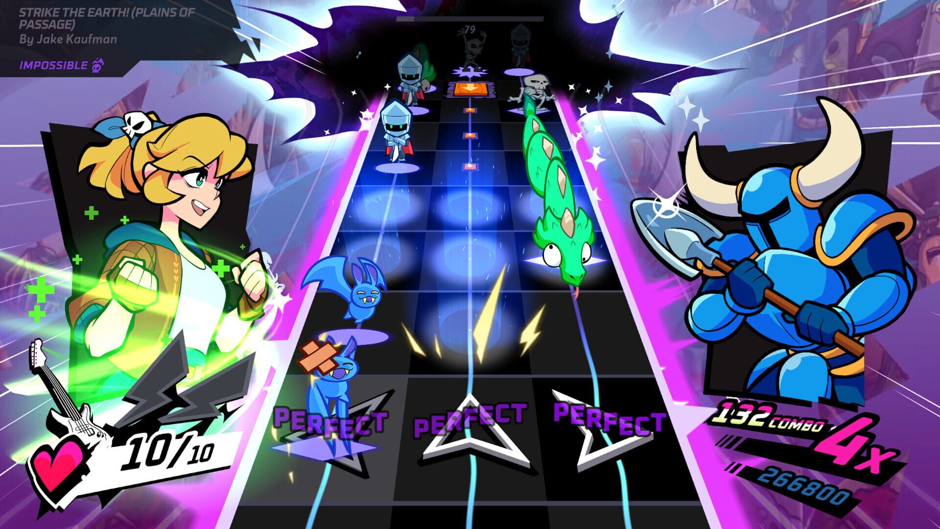 Screenshot for Rift of the NecroDancer: Shovel Knight - "Strike the Earth! (Plains of Passage)" - Jake Kaufman