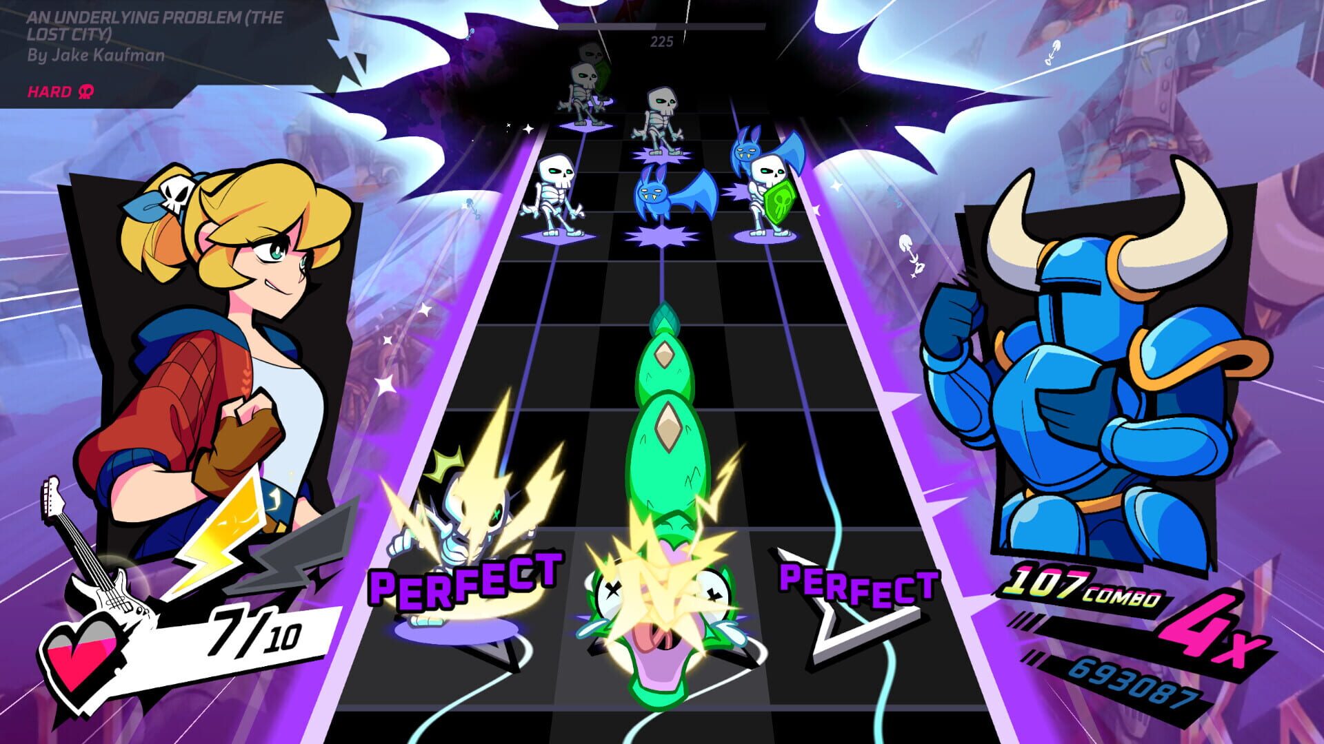 Screenshot for Rift of the NecroDancer: Shovel Knight - "An Underlying Problem (The Lost City)" - Jake Kaufman