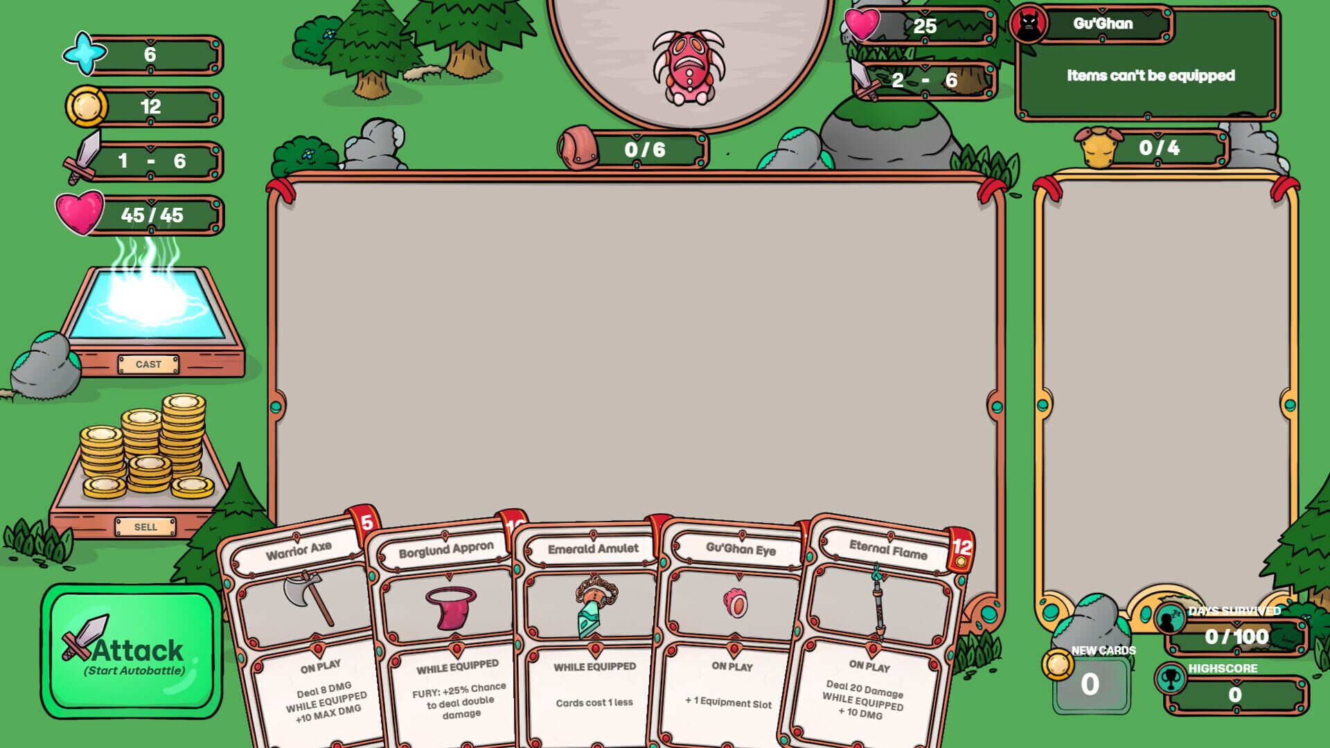 Screenshot for Runewood: Hundred Nights