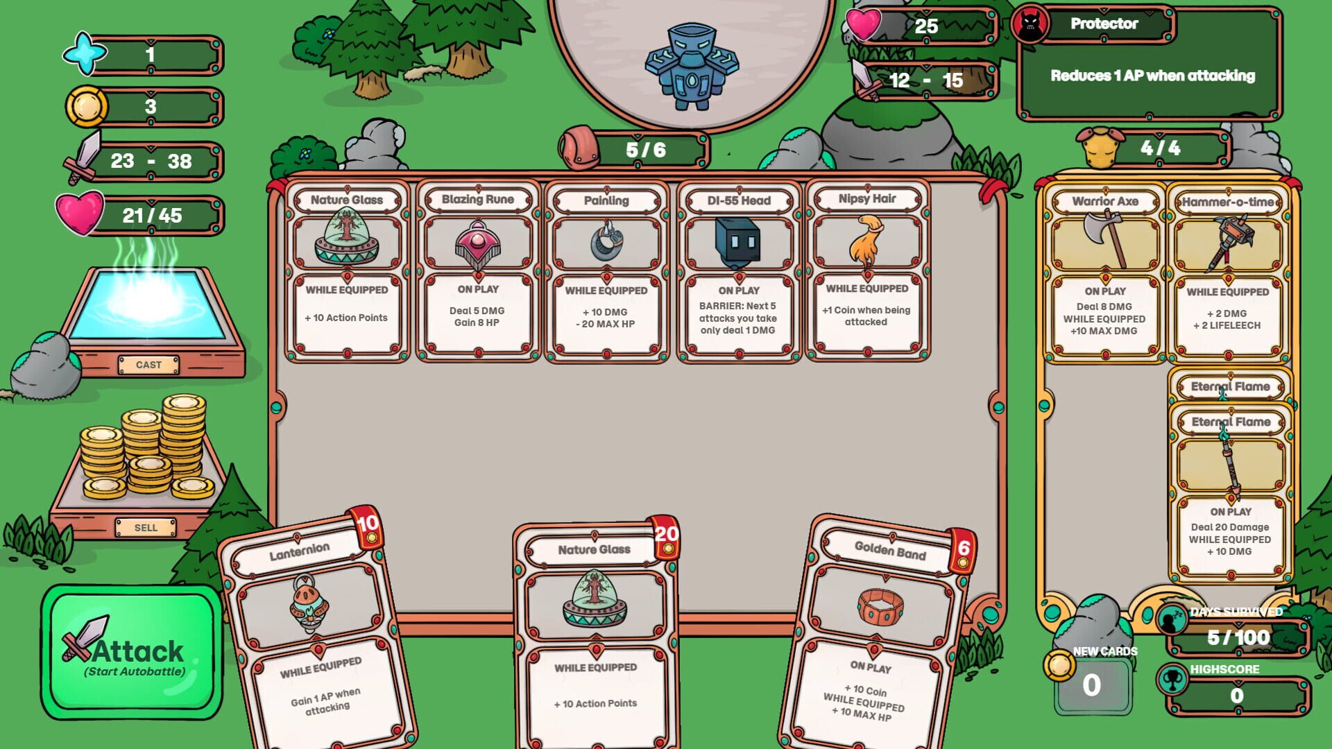 Screenshot for Runewood: Hundred Nights