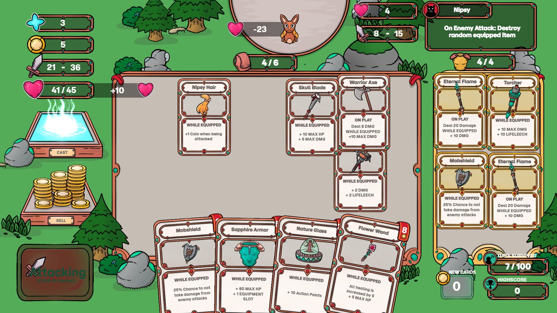 Screenshot for Runewood: Hundred Nights