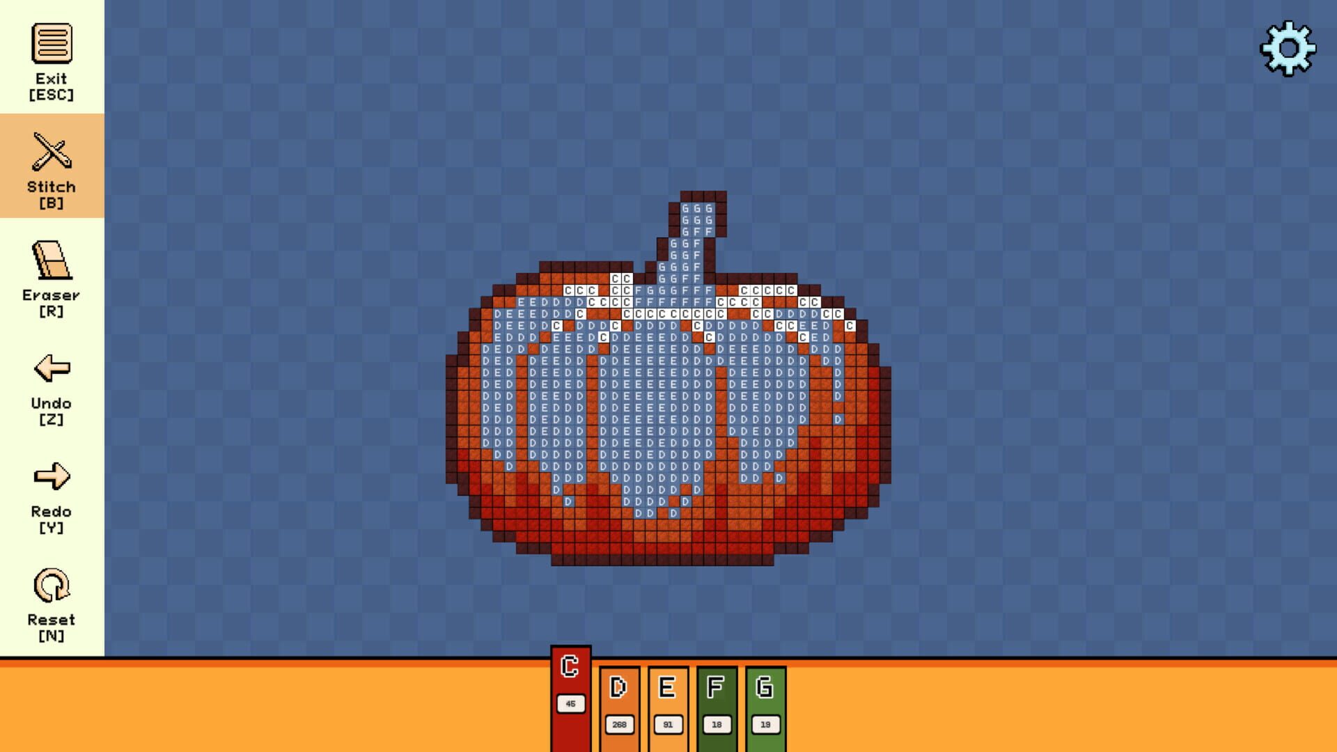 Screenshot for Pixel Cross Stitch: Color by Number - Autumn Miniatures Pack