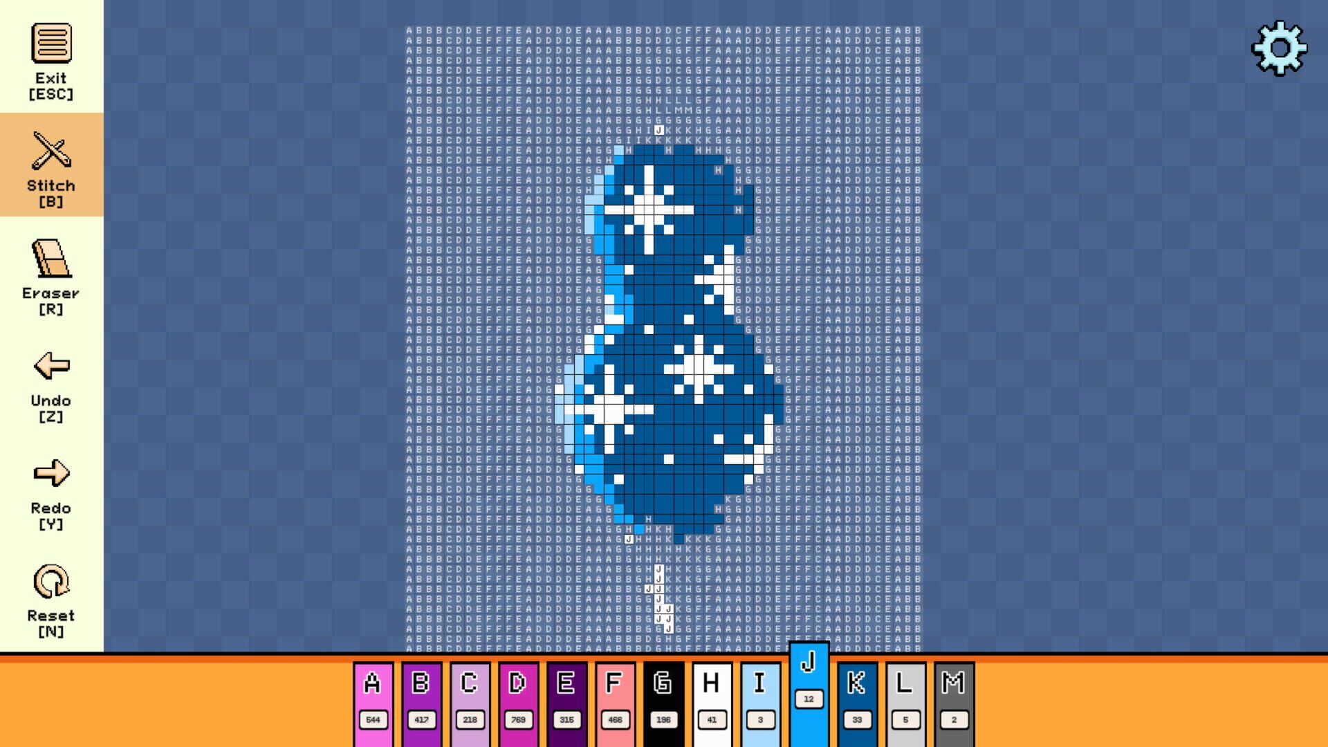 Screenshot for Pixel Cross Stitch: Color by Number - Christmas Baubles Pack 3