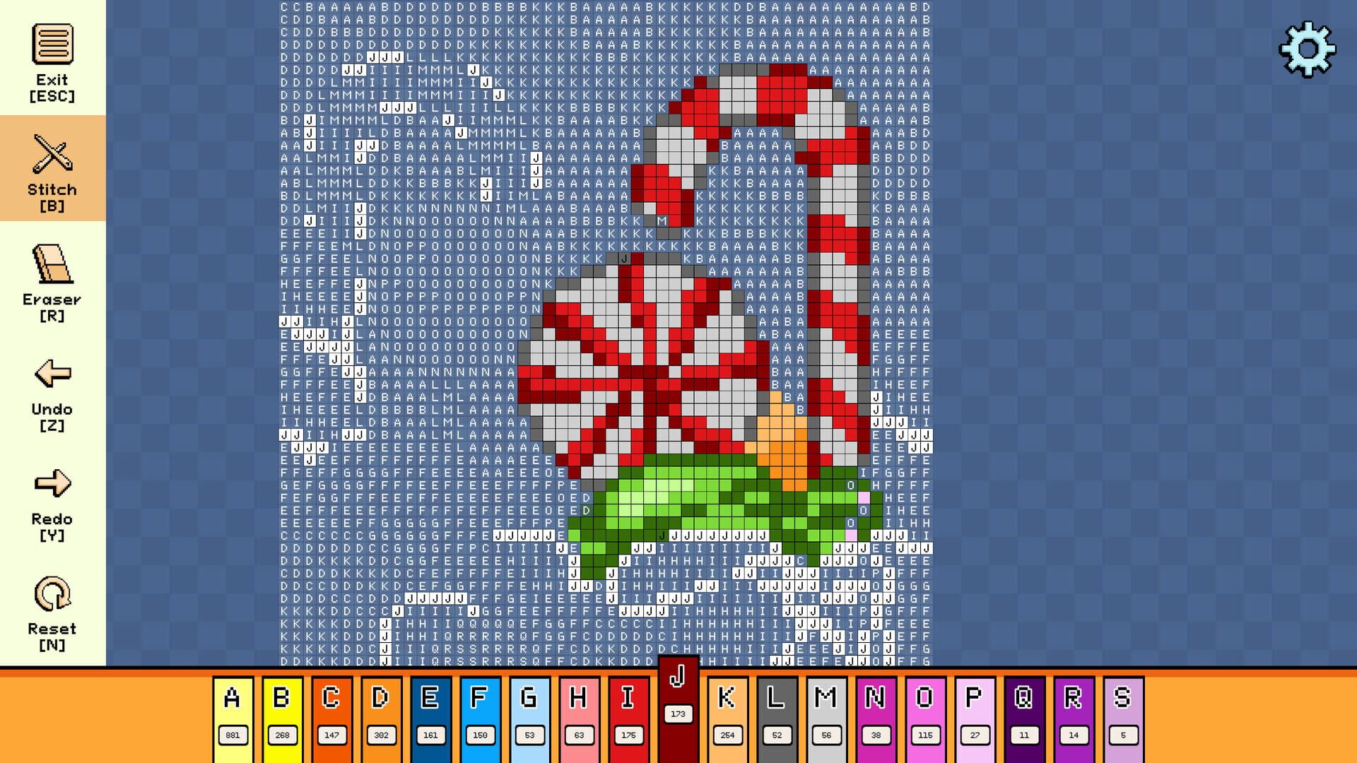 Screenshot for Pixel Cross Stitch: Color by Number - Christmas Pack 3