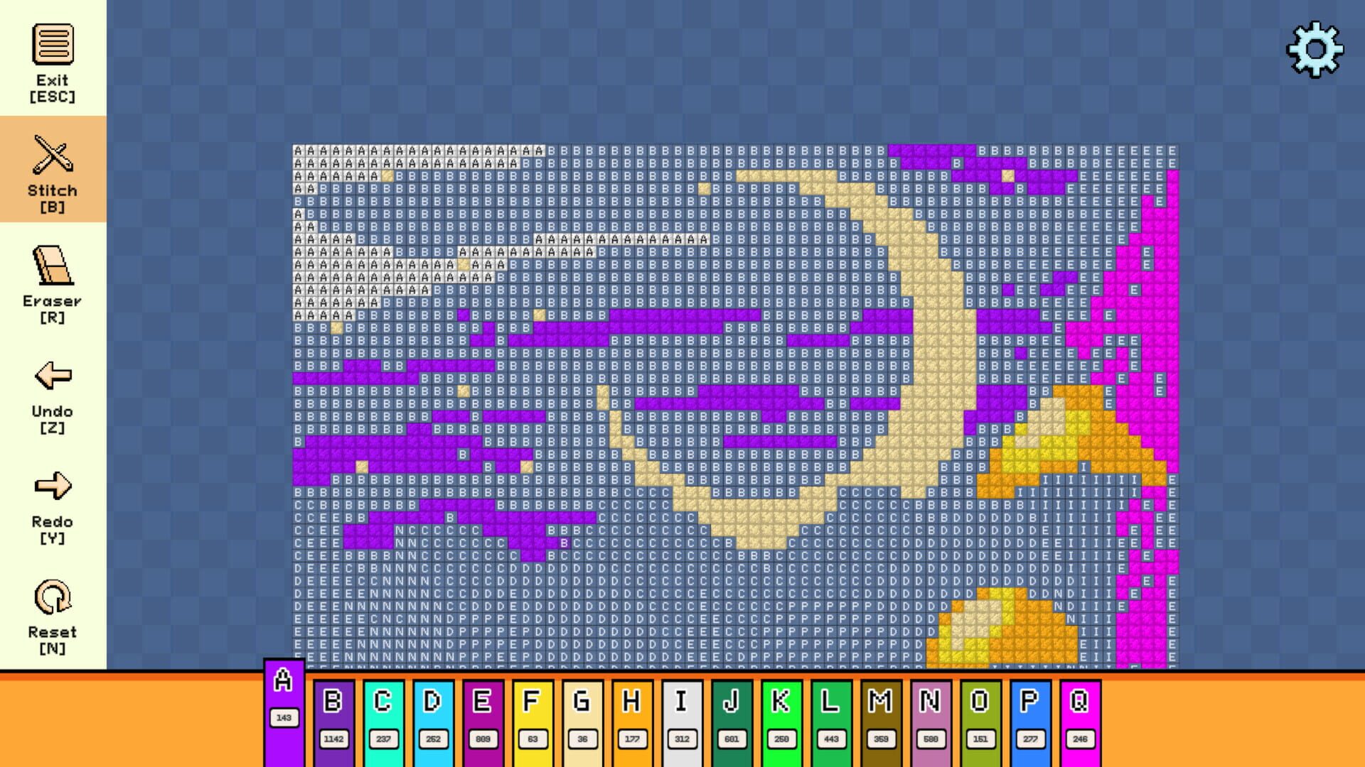 Screenshot for Pixel Cross Stitch: Color by Number - Enchanted Worlds Pack 3