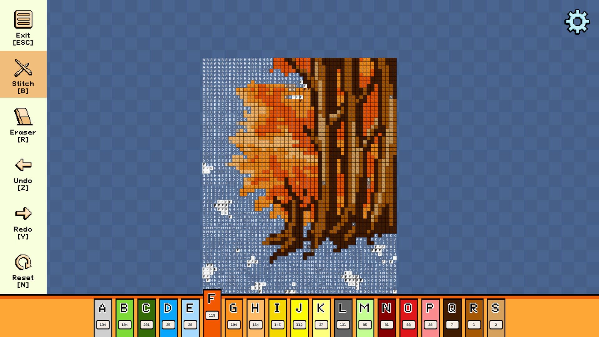 Screenshot for Pixel Cross Stitch: Color by Number - Autumn Pack 3