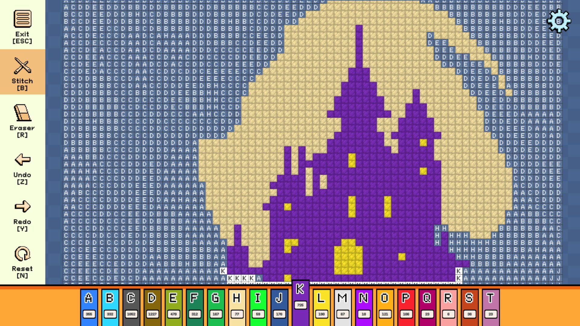 Screenshot for Pixel Cross Stitch: Color by Number - Enchanted Worlds Pack 3