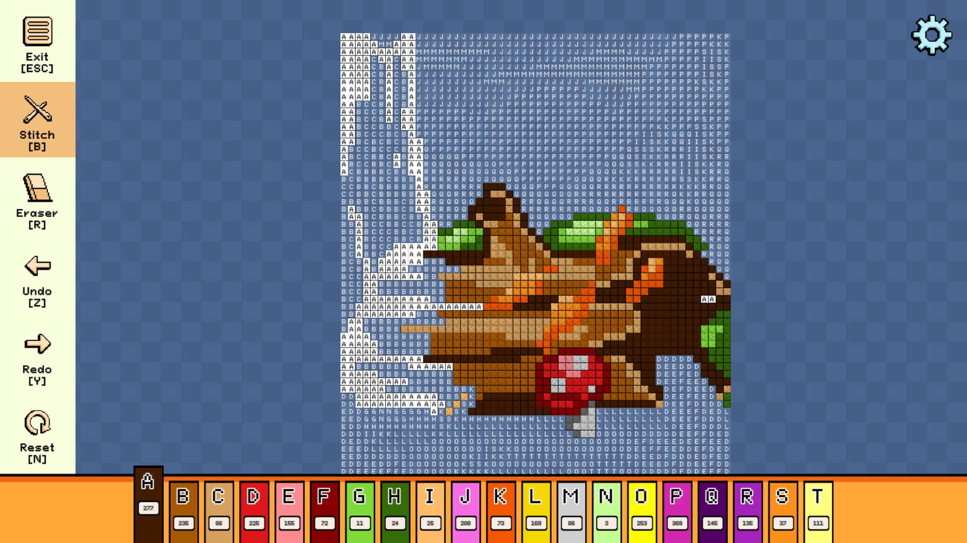 Screenshot for Pixel Cross Stitch: Color by Number - Autumn Pack 3
