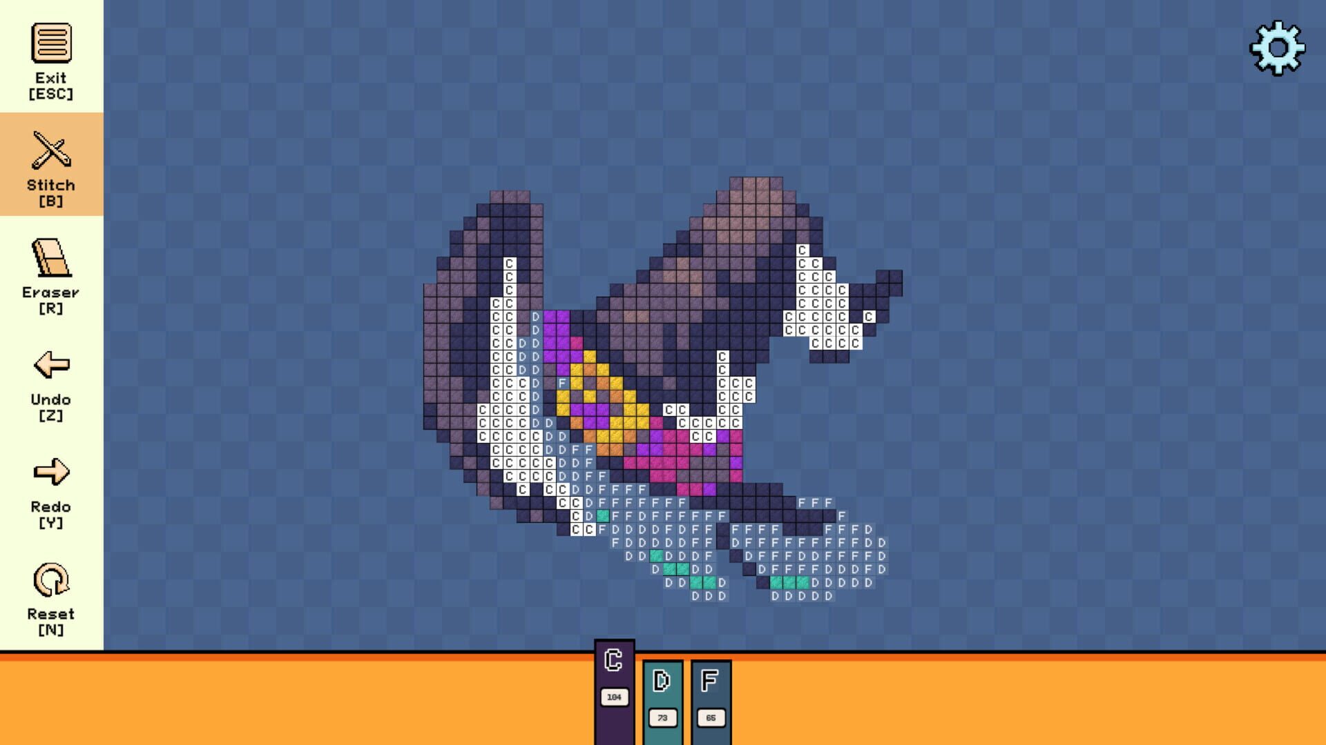 Screenshot for Pixel Cross Stitch: Color by Number - Halloween Minis Pack